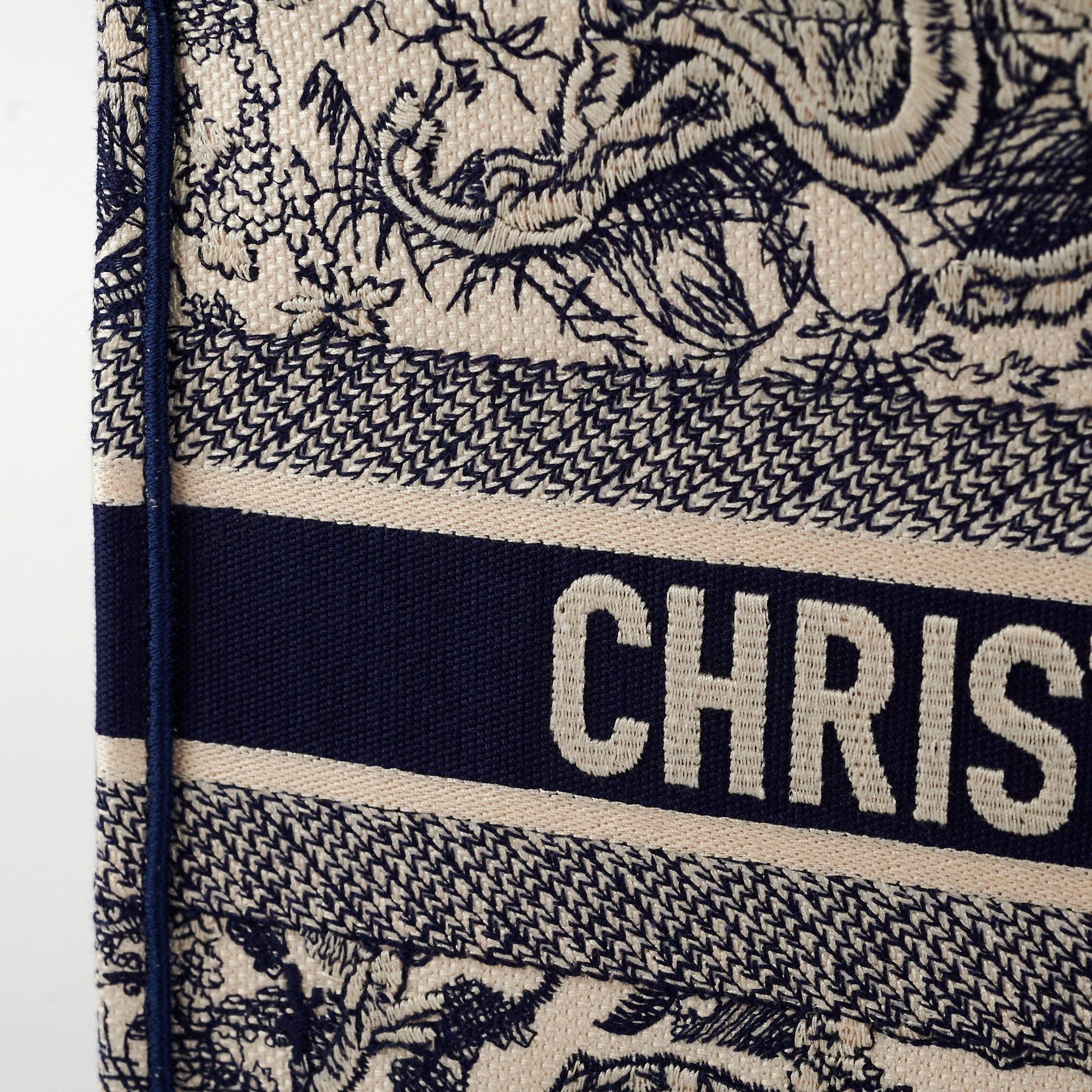 Christian Dior Book Tote Medium Navy