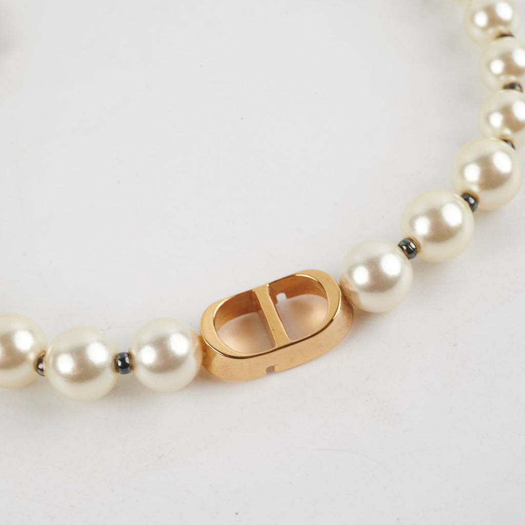 Christian Dior CD Pearl Bracelet Costume Jewellery