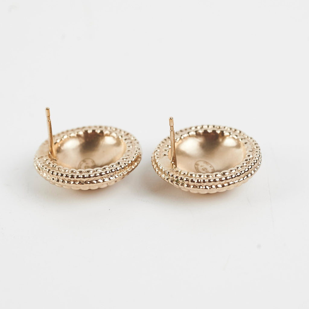 Chanel Round cc Logo Earrings