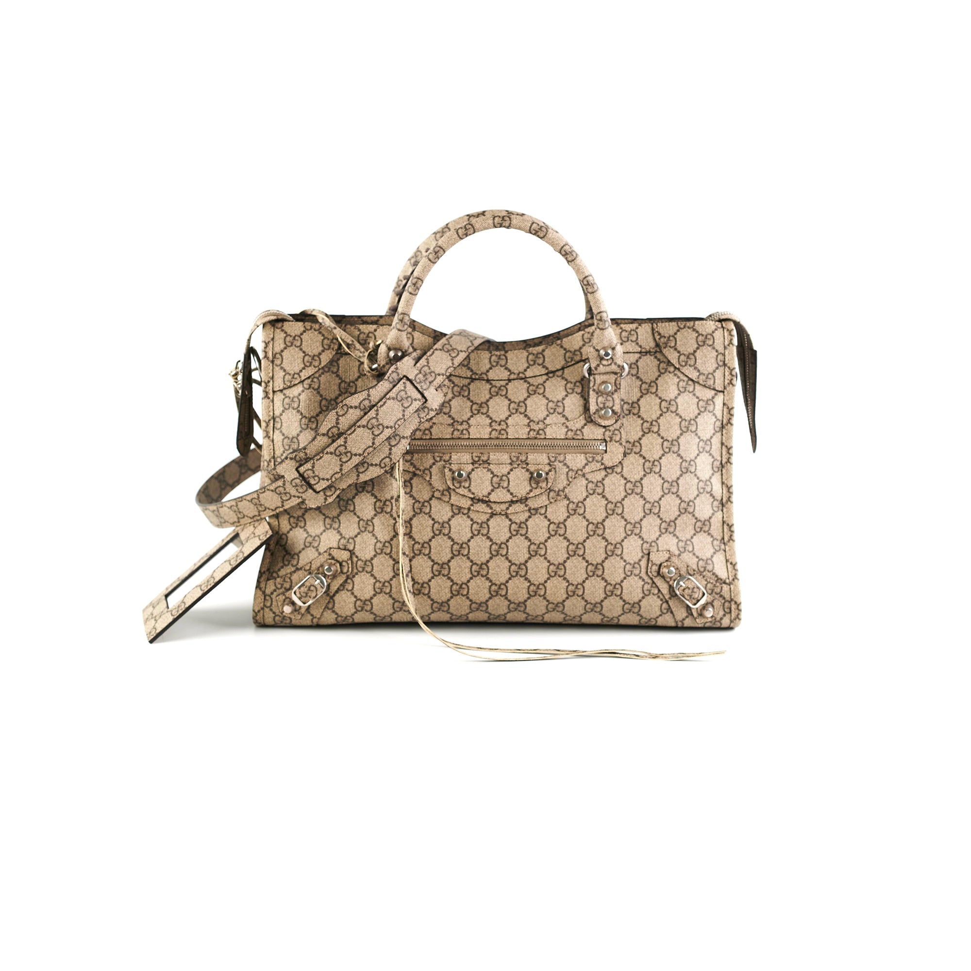 Gucci x Balenciga The Hacker Projoect Classic City Bag GG Coated Canvas