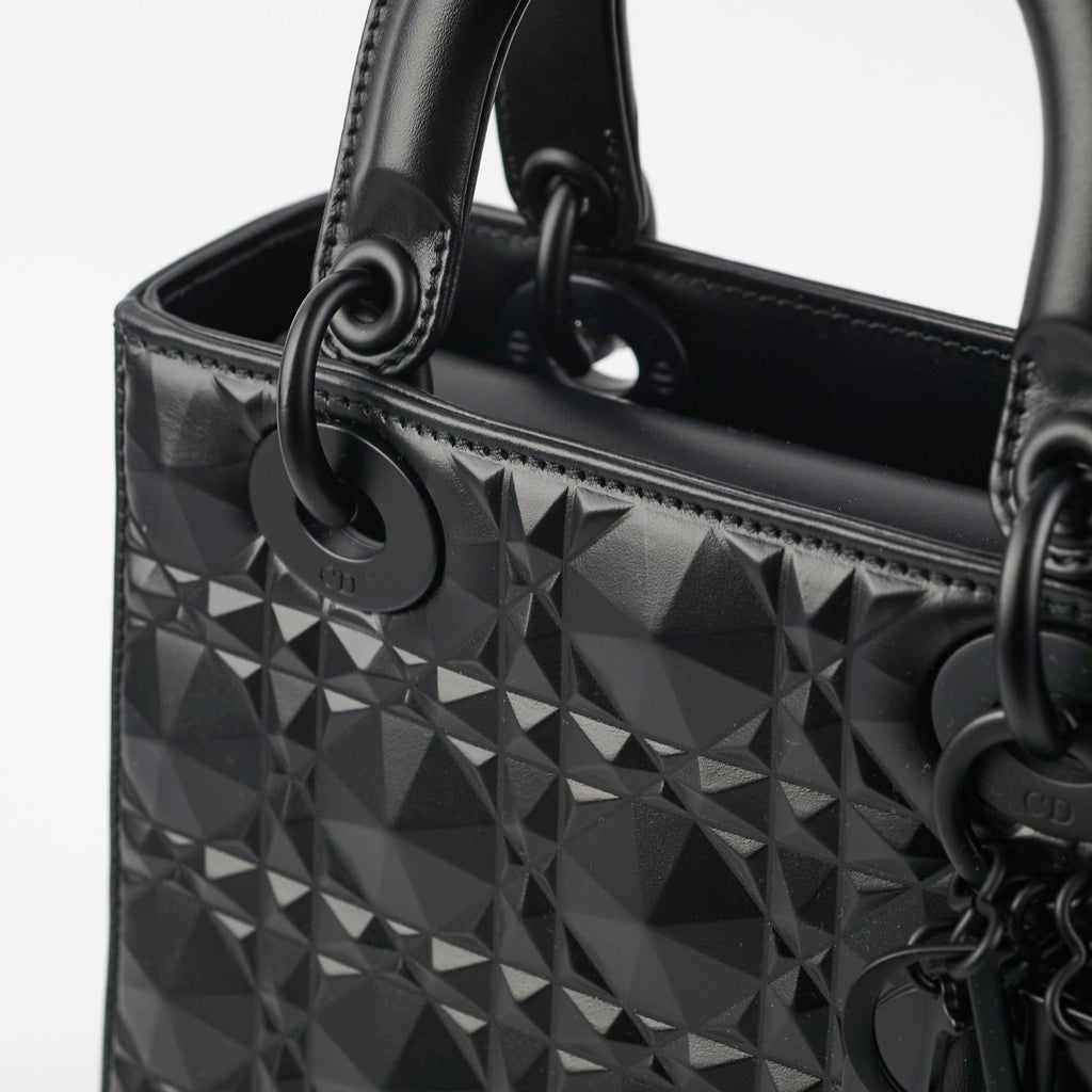 Christian Dior My ABC  Lady Dior Calfskin Small Cannage Bag Black