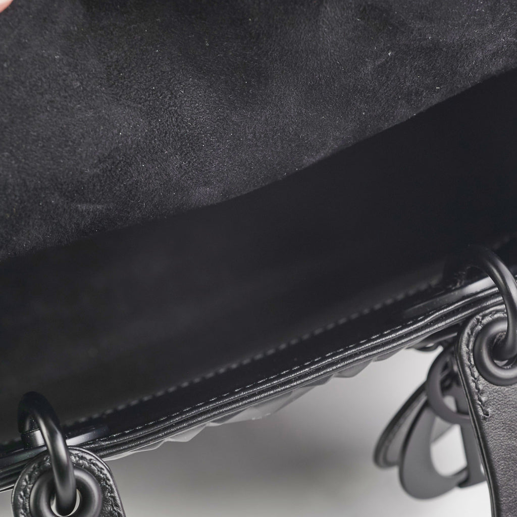 Christian Dior My ABC  Lady Dior Calfskin Small Cannage Bag Black