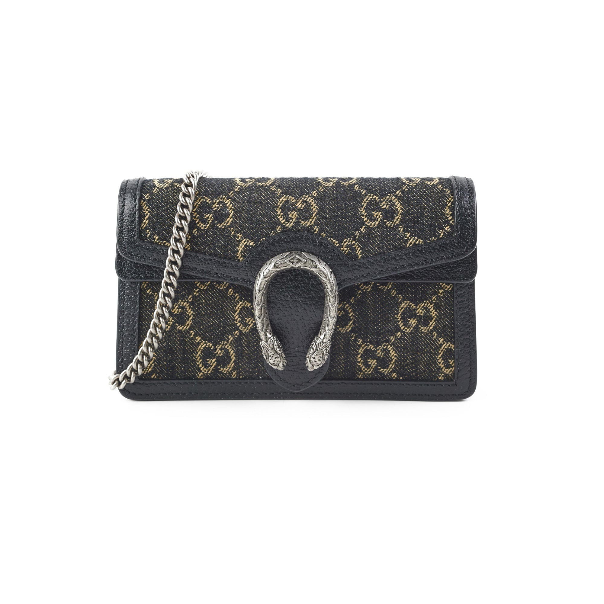 Gucci Dionysus Super Mini GG Shoulder Bag Black