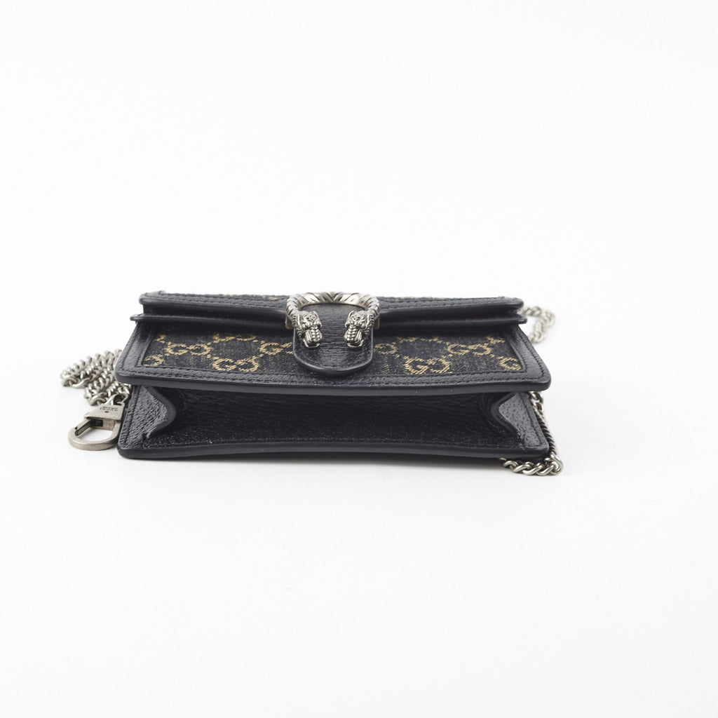 Gucci Dionysus Super Mini GG Shoulder Bag Black