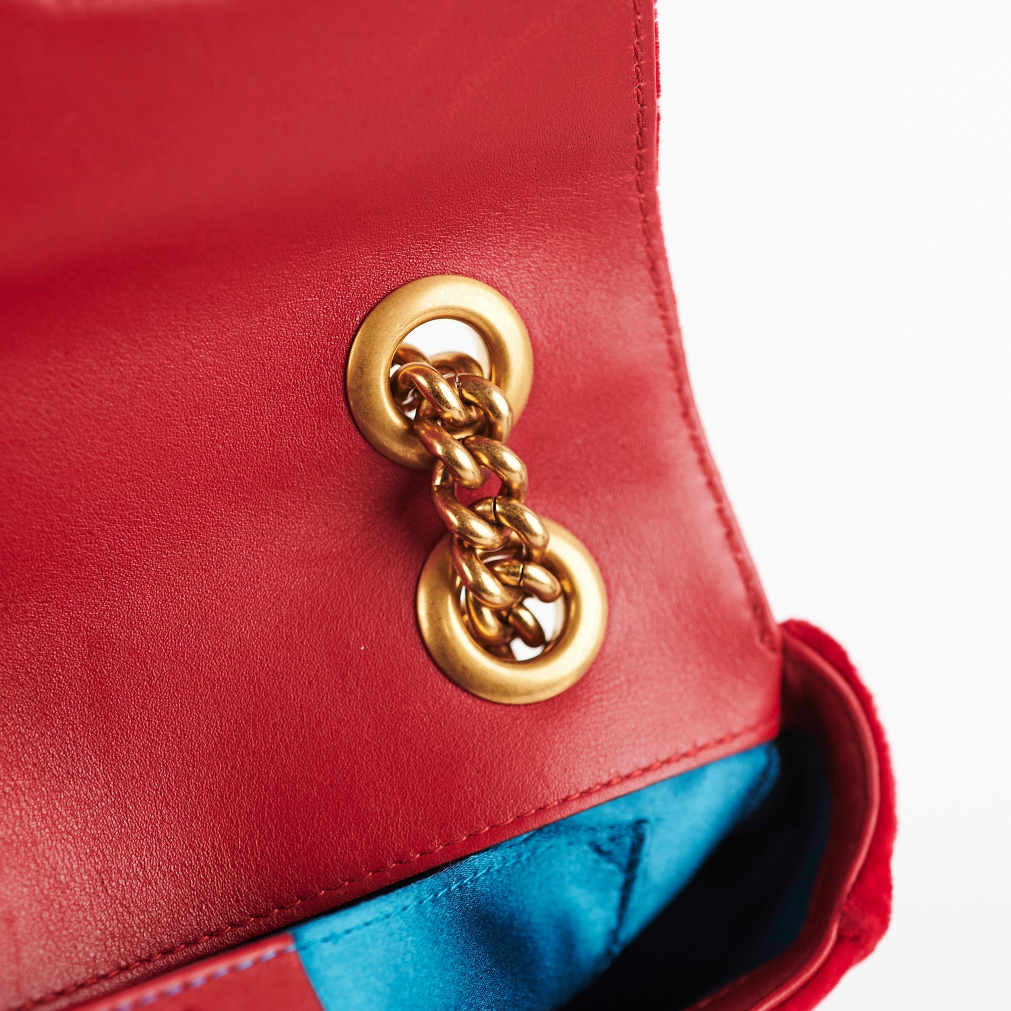 Gucci Mini Marmont Velvet Red