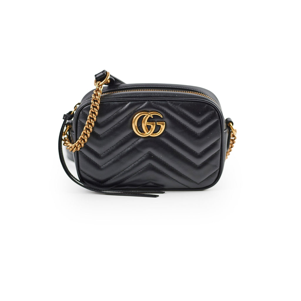 Gucci Marmont Matelass� Mini Bag in Black Leather
