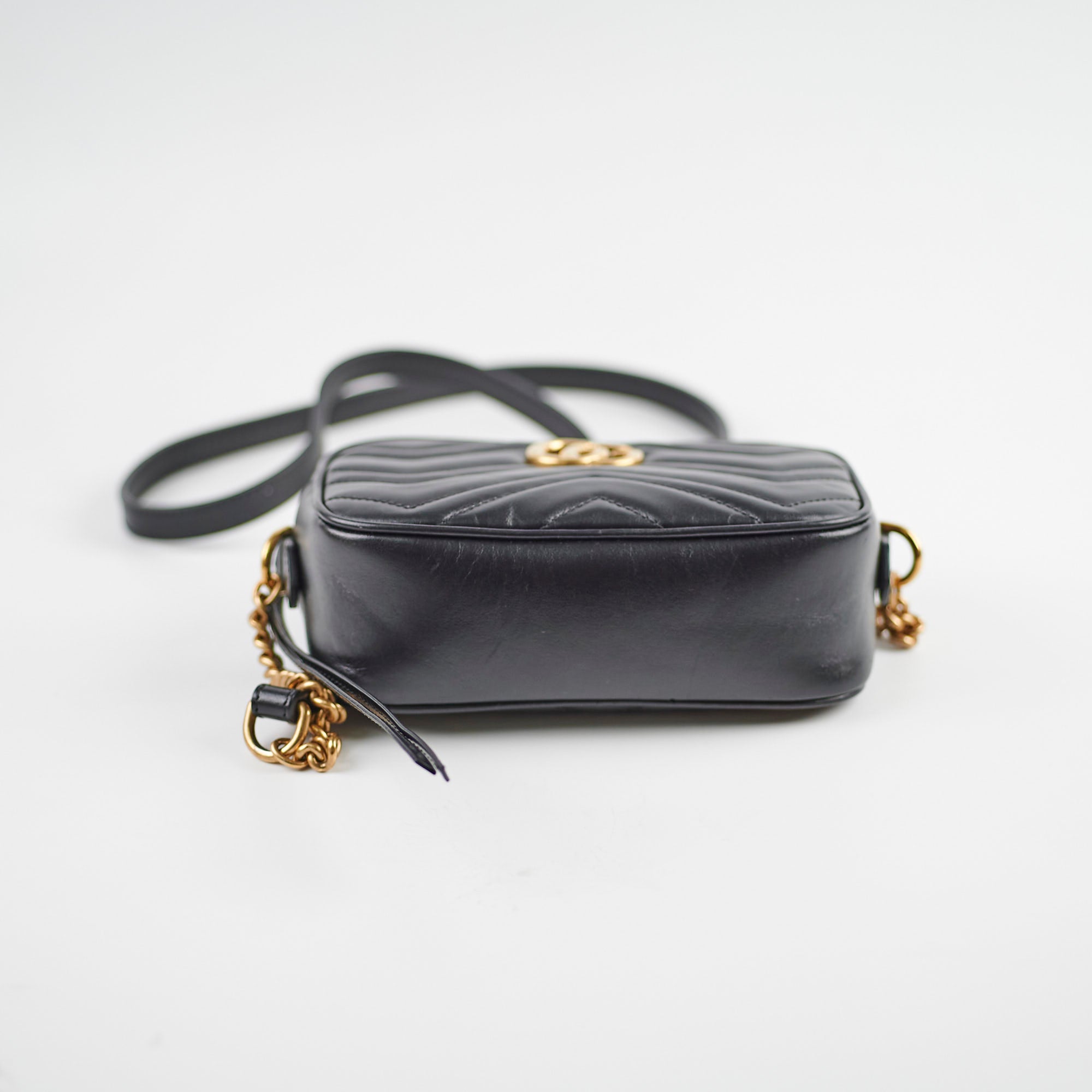 Gucci Marmont Matelass� Mini Bag in Black Leather