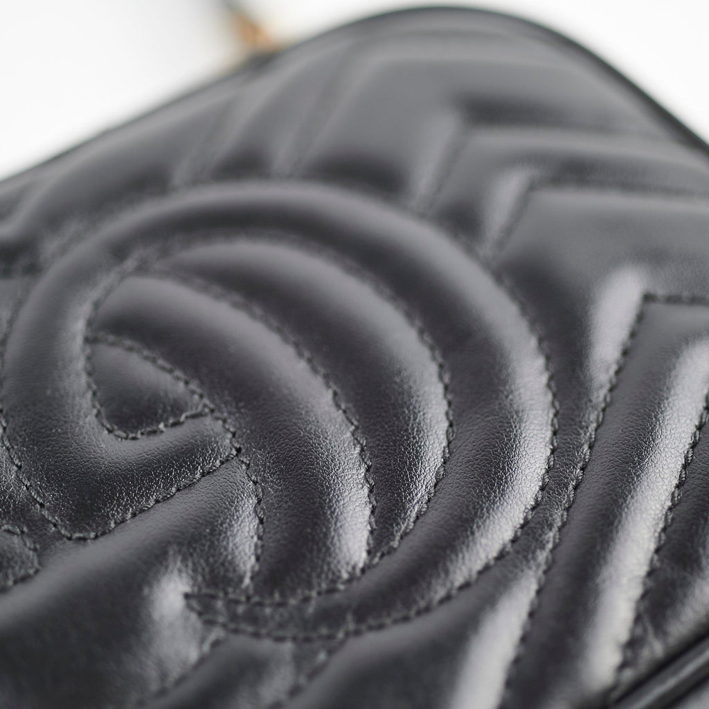 Gucci Marmont Matelass� Mini Bag in Black Leather