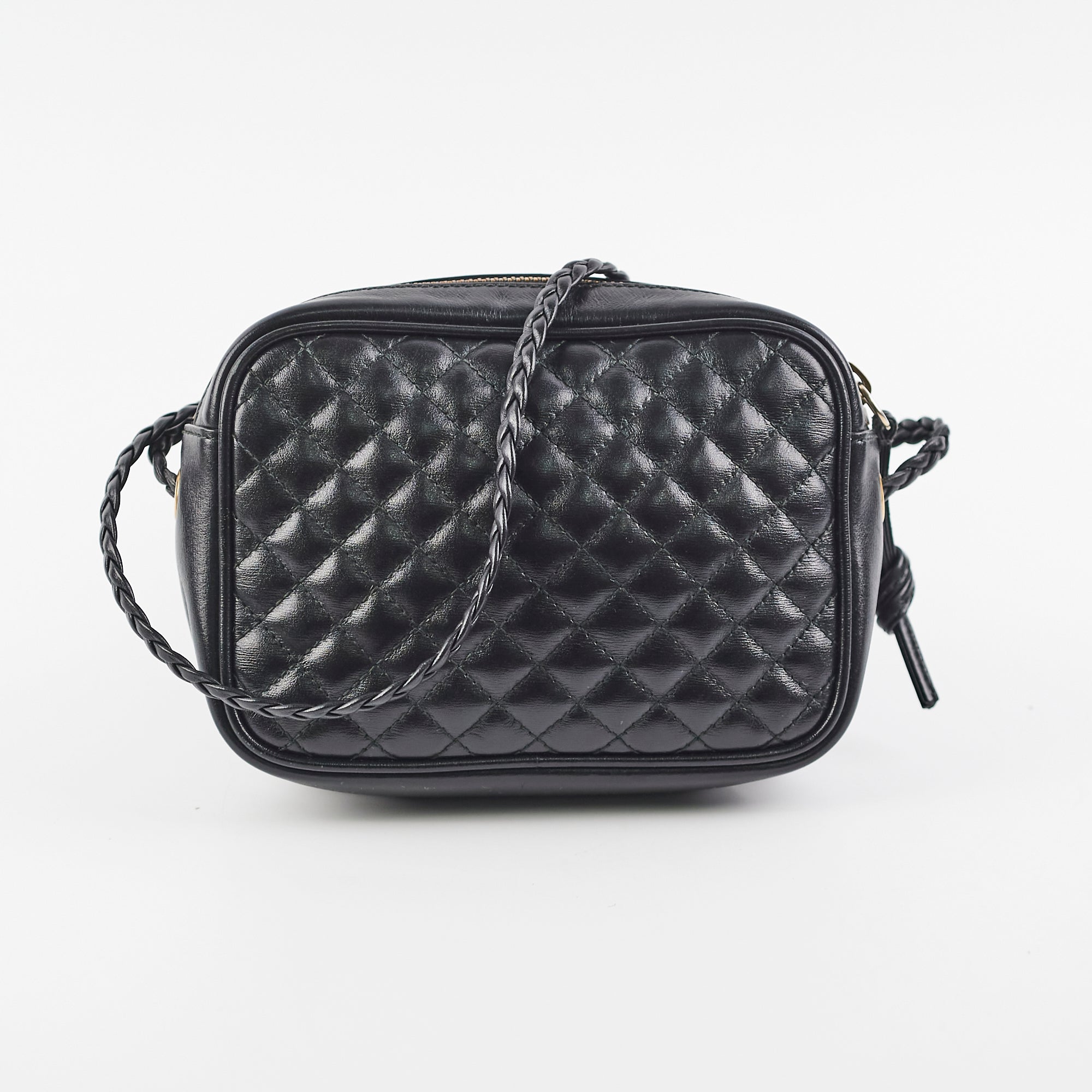 Gucci Trapuntata Black Quilted Shoulder Camera Bag