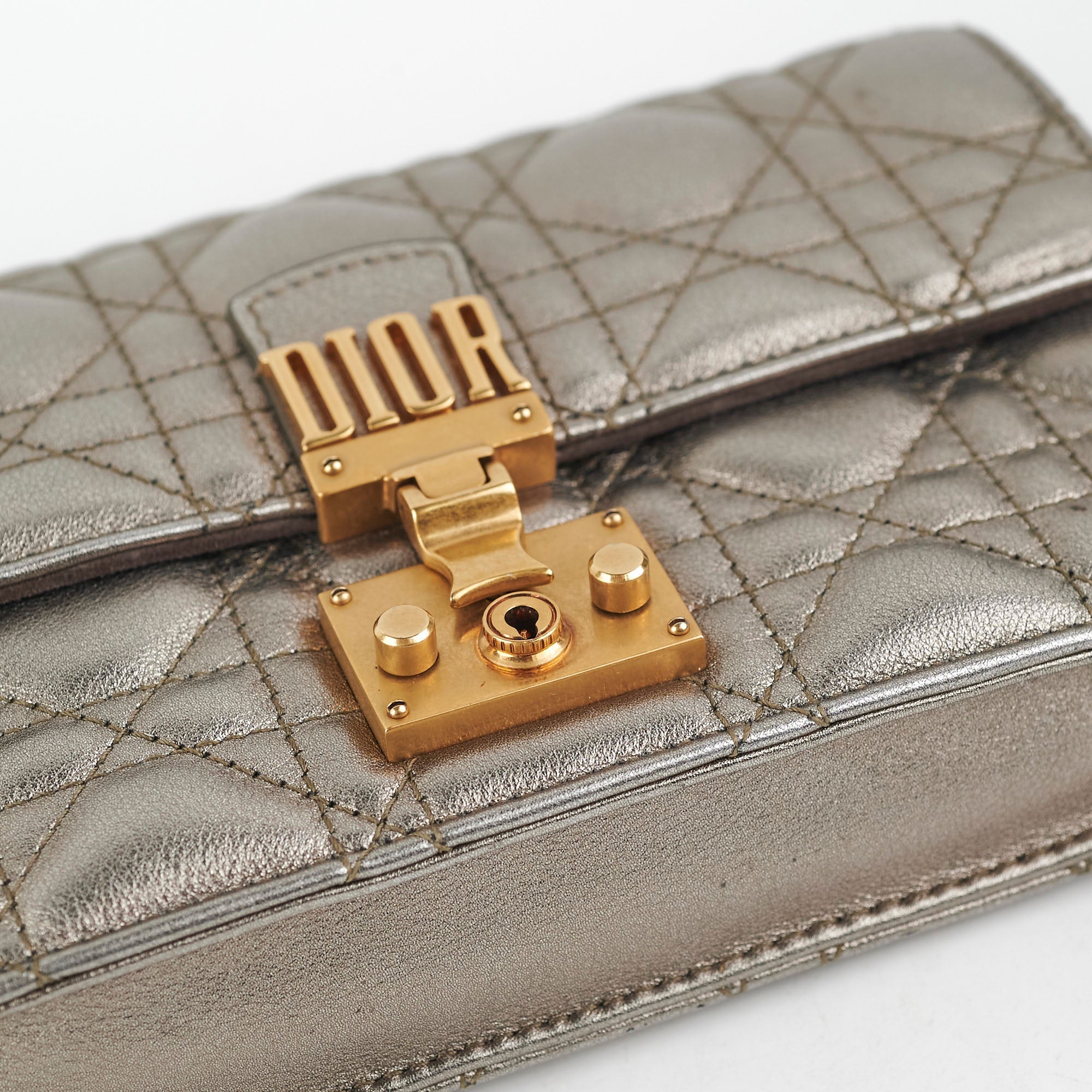 Christian Dior Silver Wallet On Chain WOC