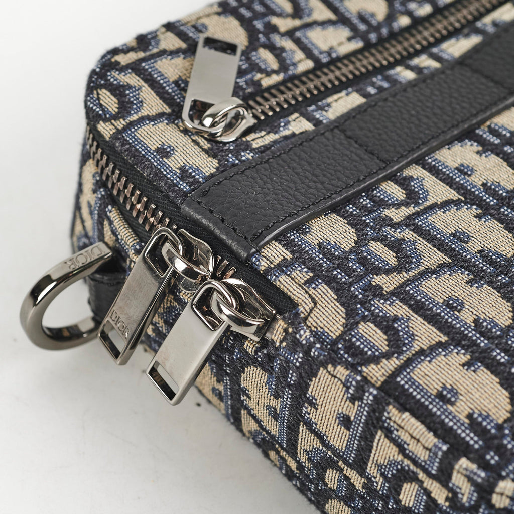 Dior Safari Oblique Messenger Bag Navy