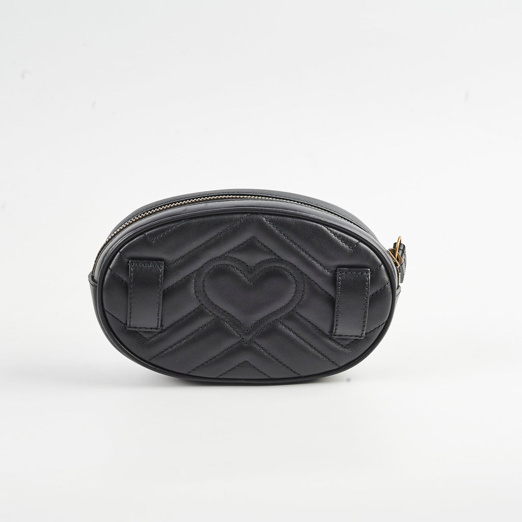 Gucci Matelass� Mini GG Marmont Black Belt Bag