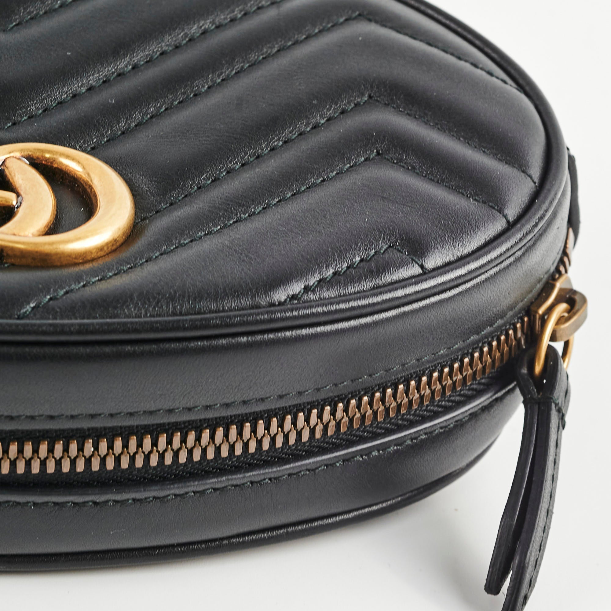 Gucci Matelass� Mini GG Marmont Black Belt Bag