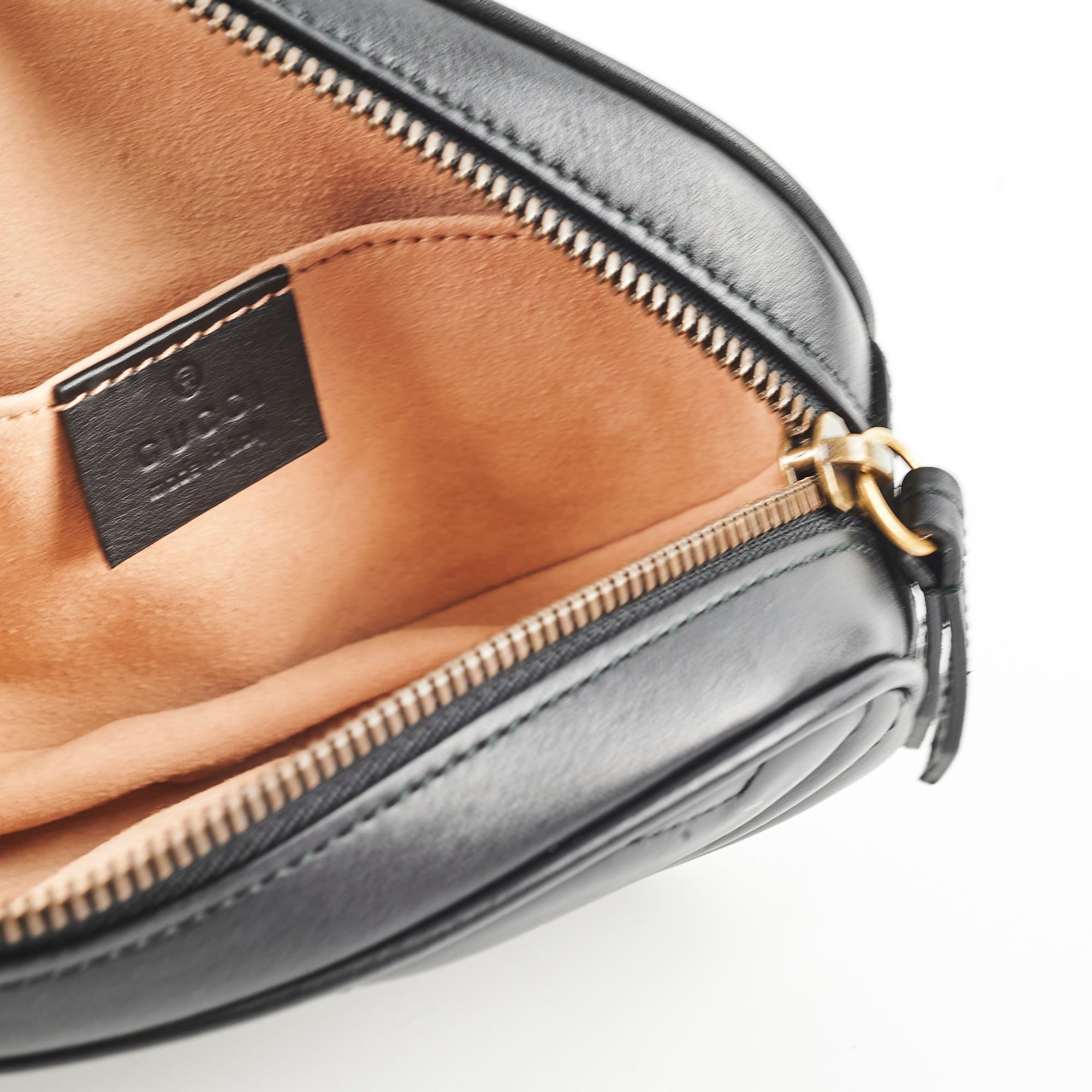 Gucci Matelass� Mini GG Marmont Black Belt Bag