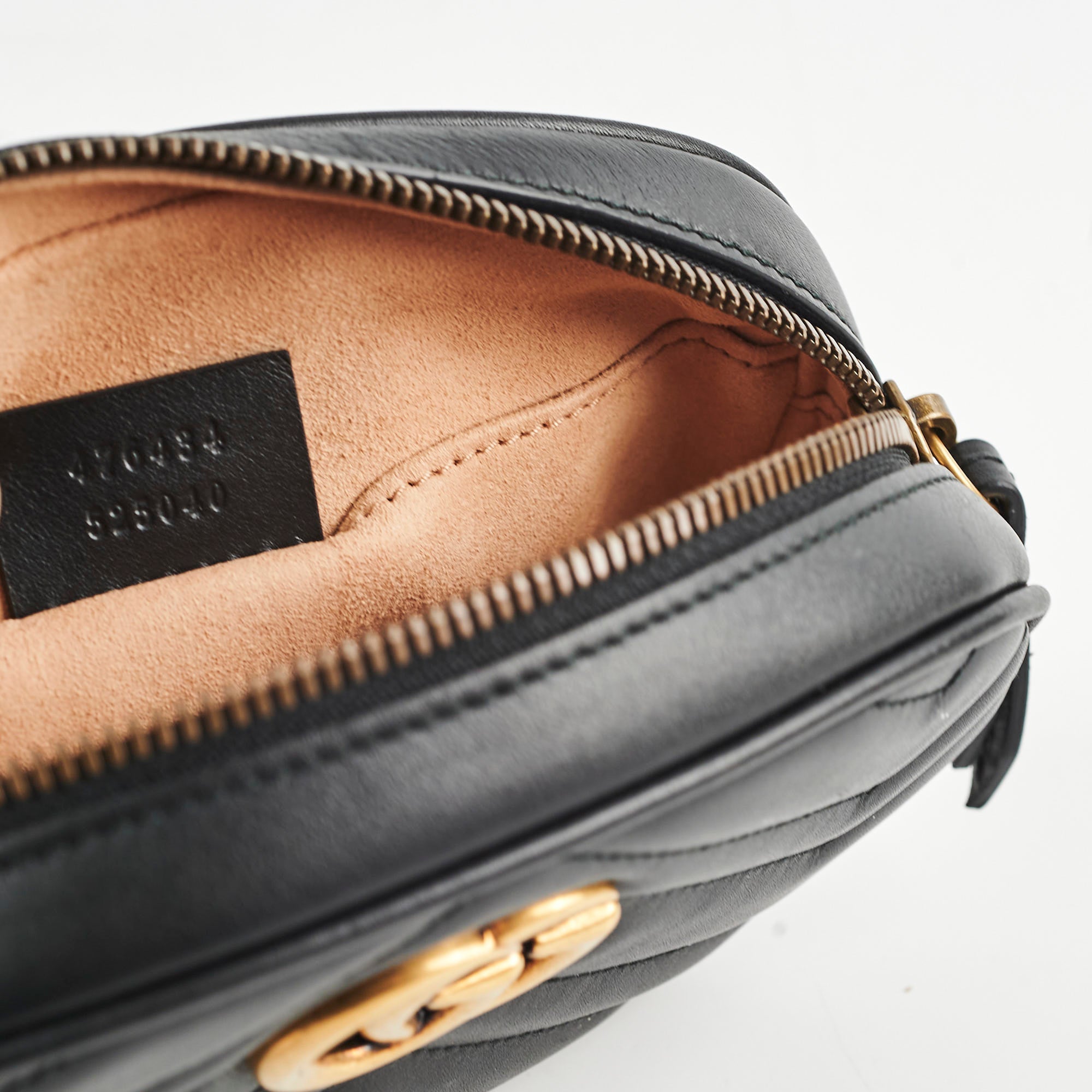 Gucci Matelass� Mini GG Marmont Black Belt Bag