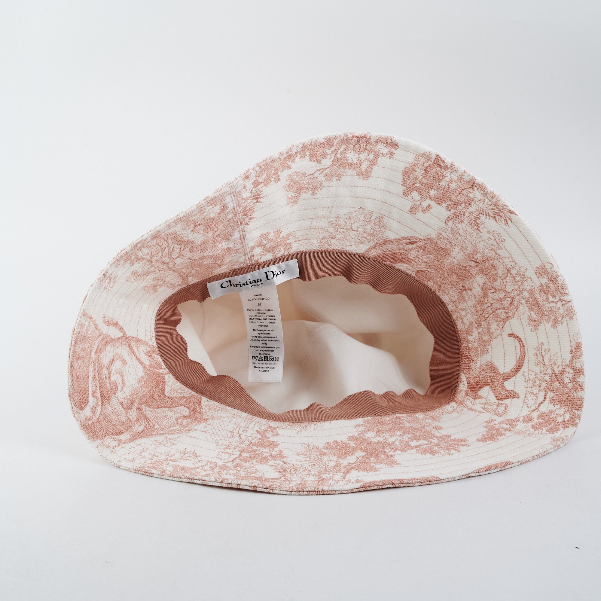 Dior Toile De Jouy Bucket Hat Size 57