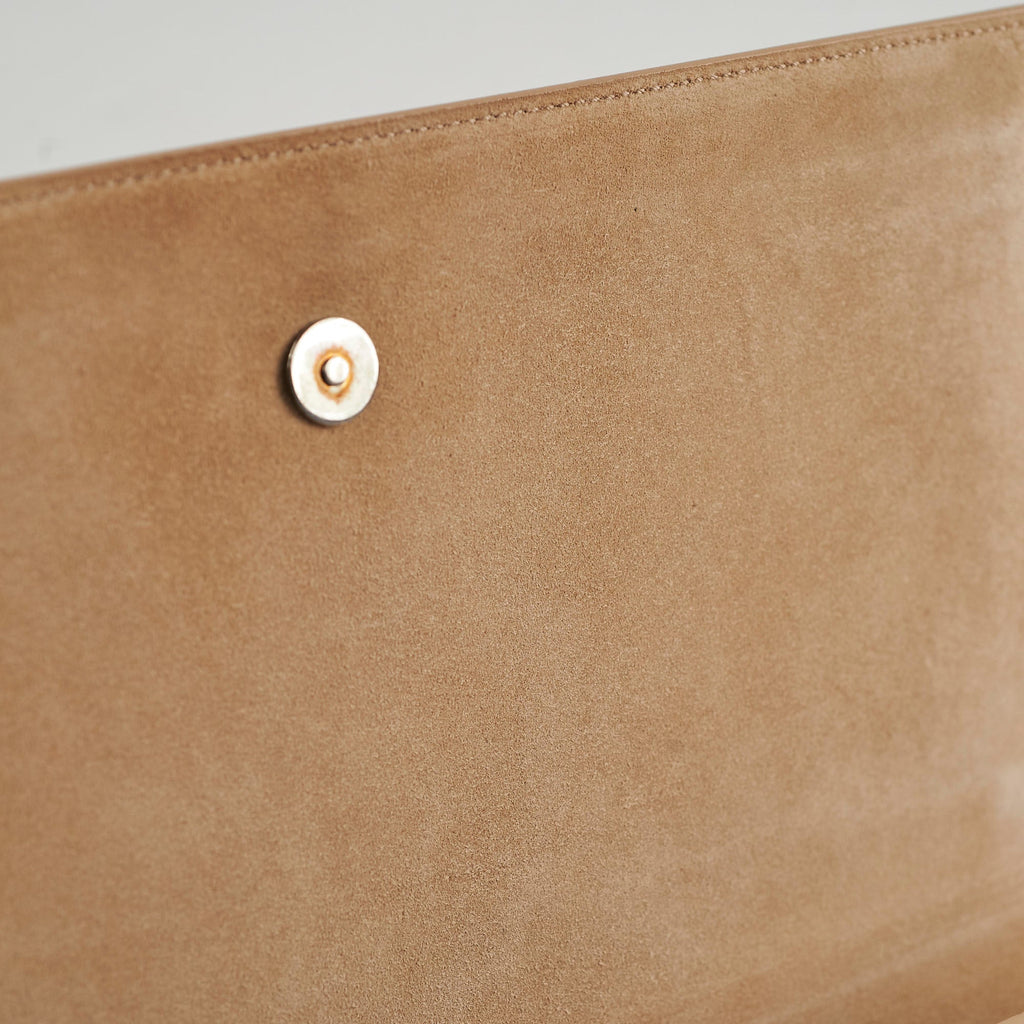 Saint Laurent Clutch Large Patent Clutch Beige
