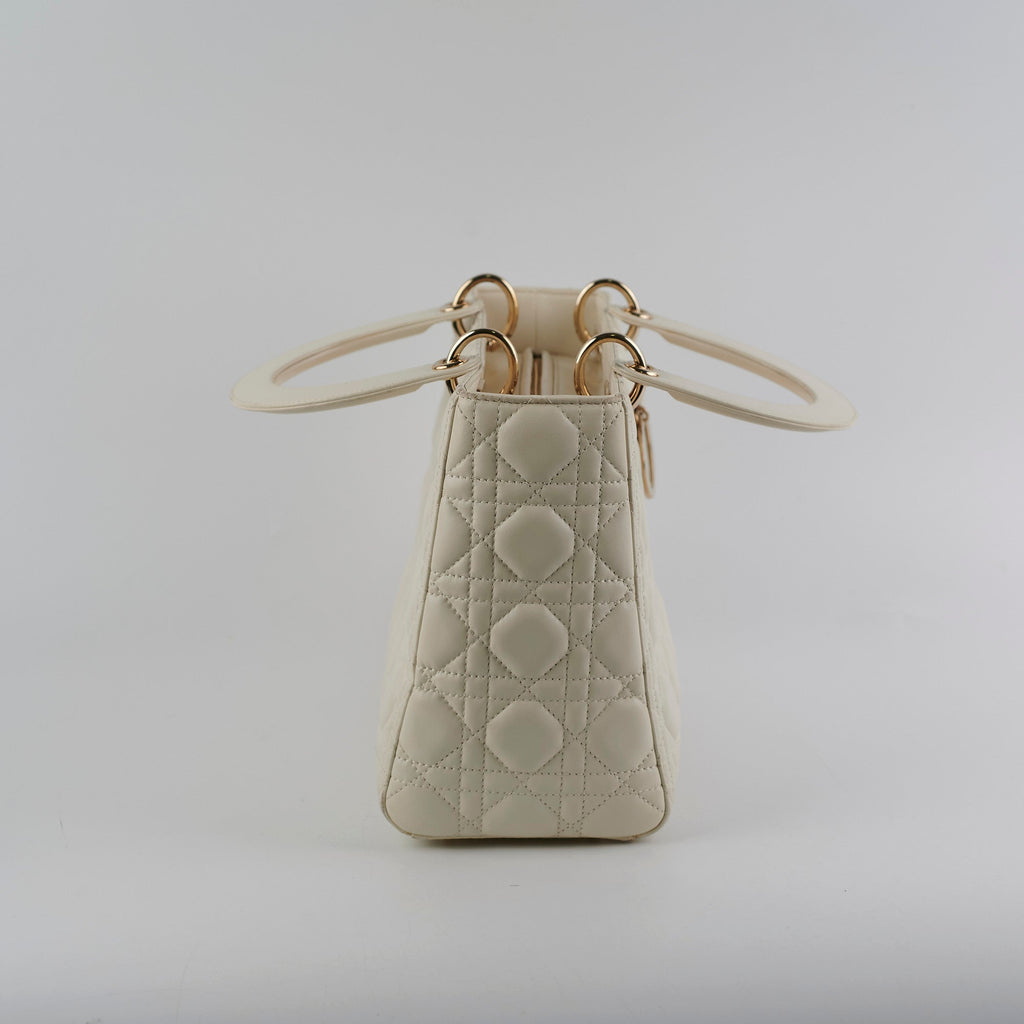 Christian Dior Lady Dior Medium White