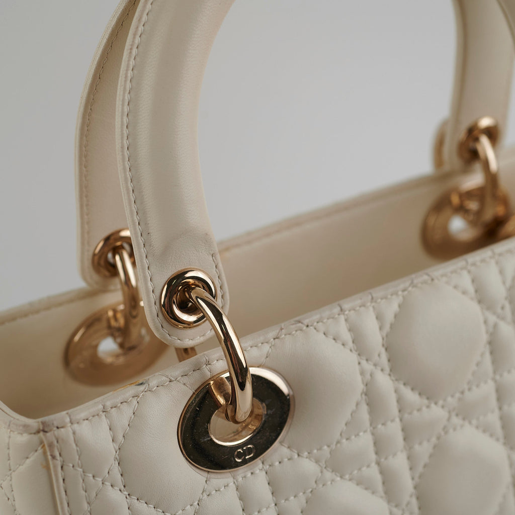 Christian Dior Lady Dior Medium White