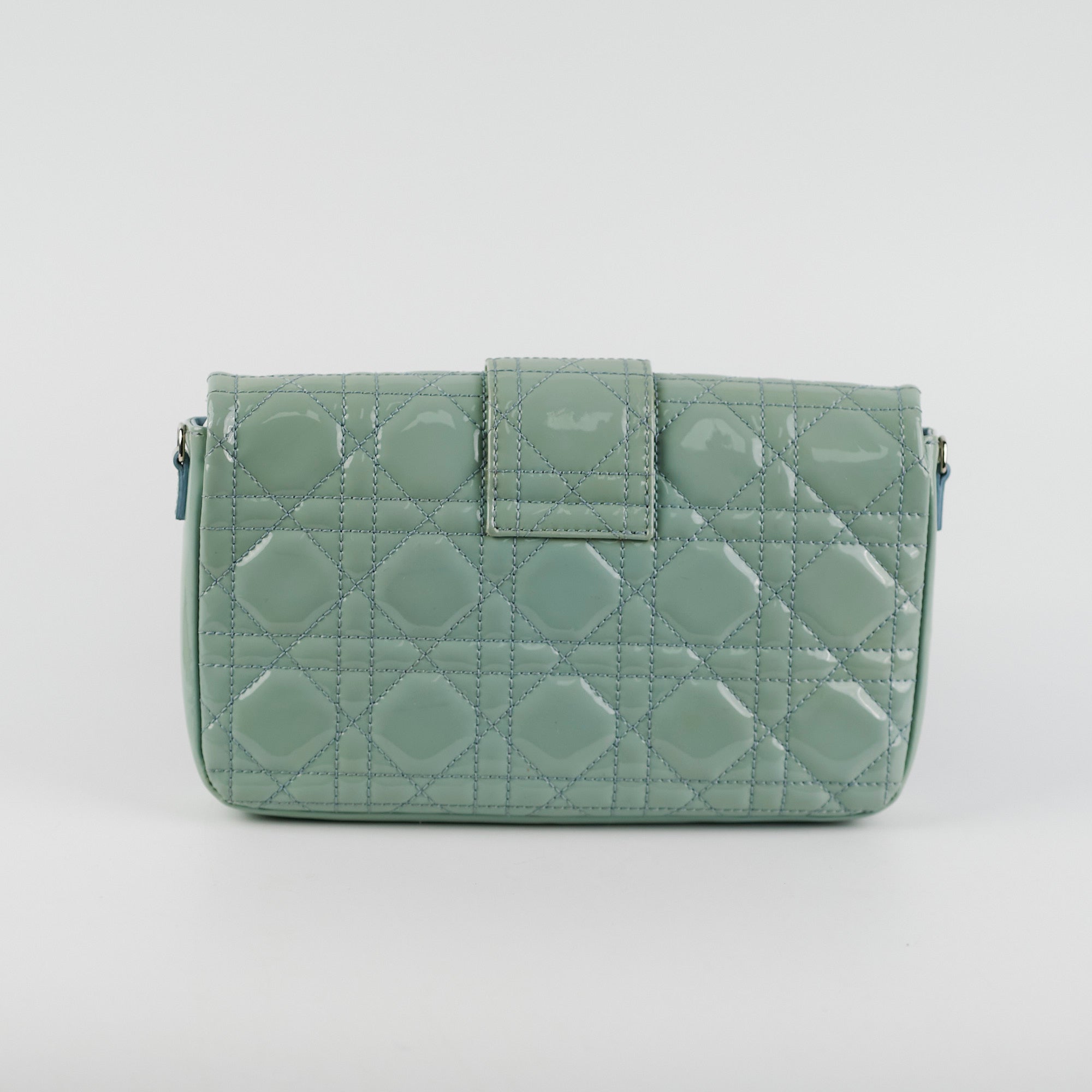Christian Dior Lock Pouch Blue Patent