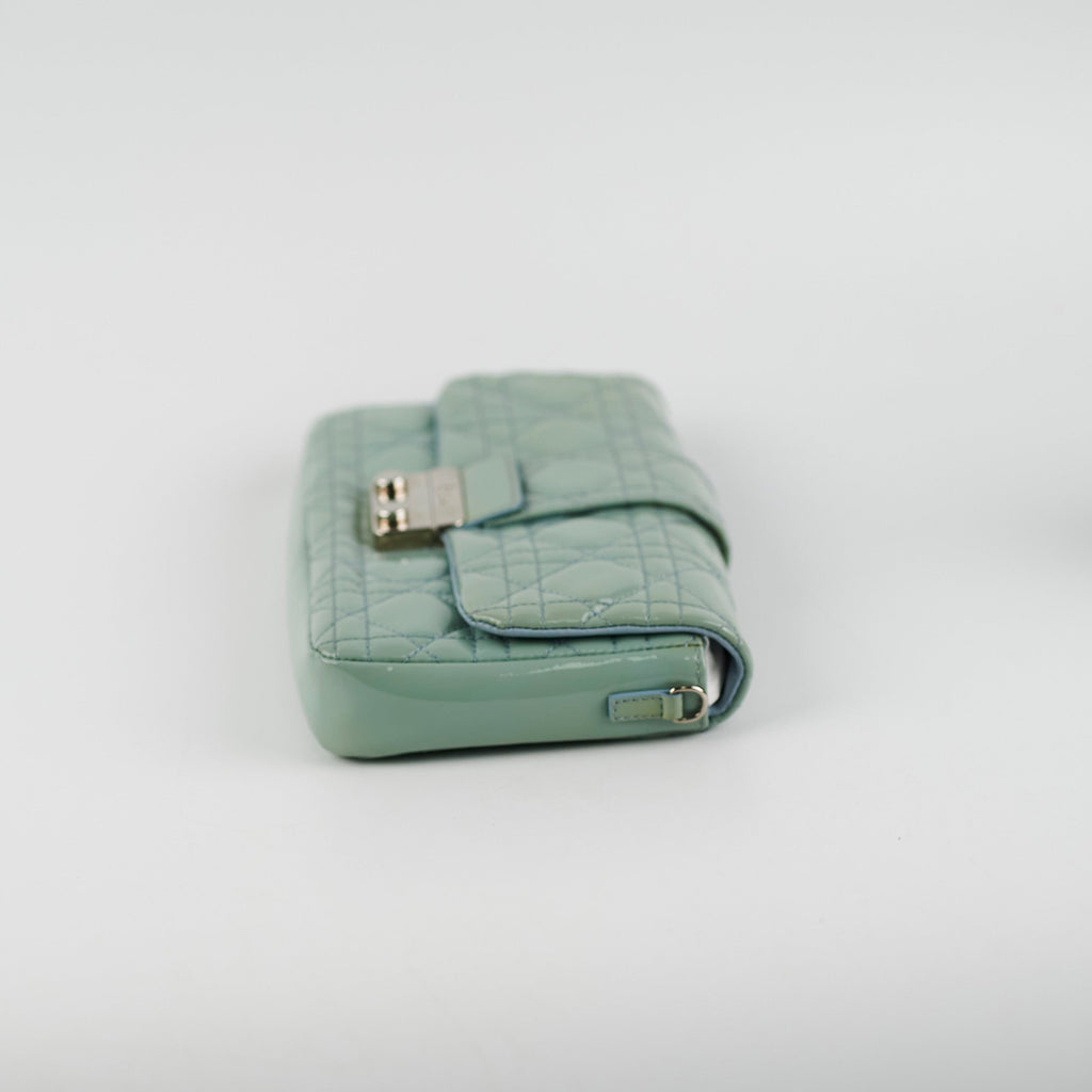 Christian Dior Lock Pouch Blue Patent