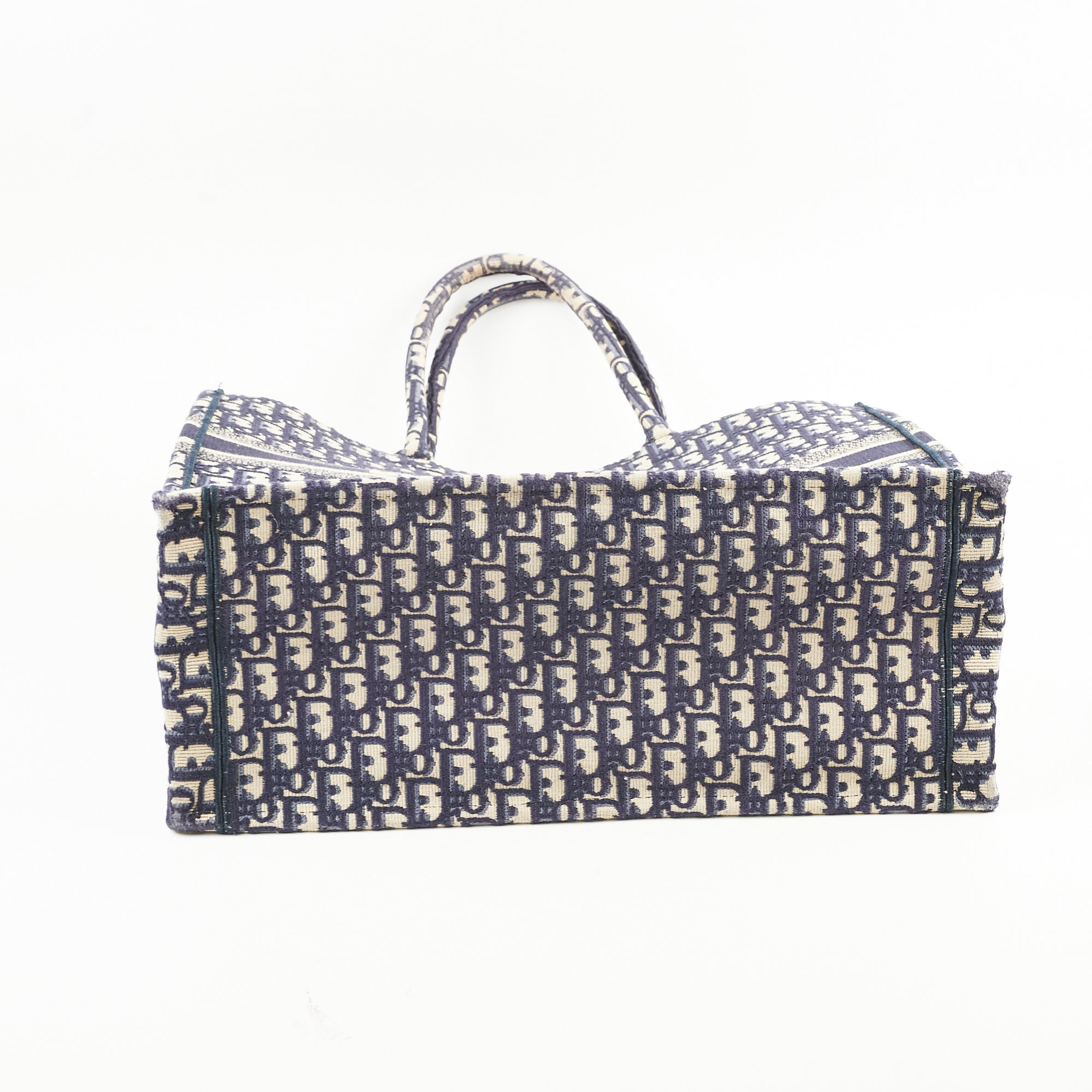 Christian Dior Book Tote Large Oblique Navy