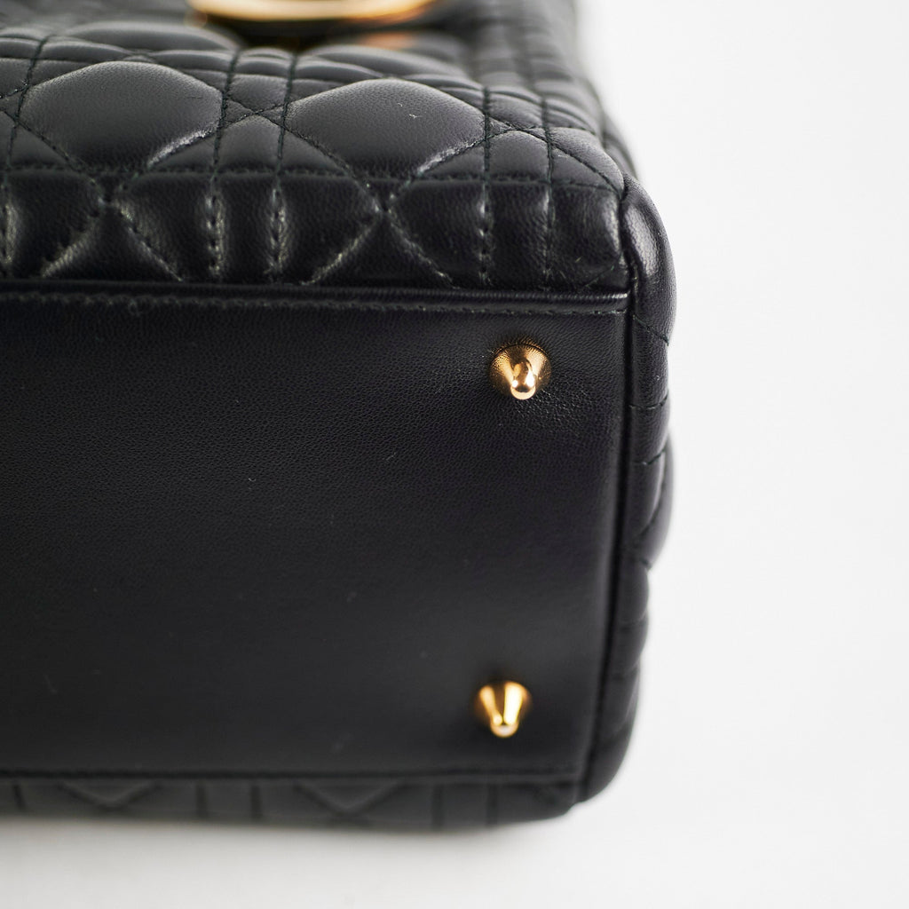 Dior Medium Lady Dior Lambskin Black