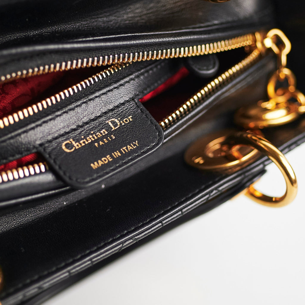 Dior Medium Lady Dior Lambskin Black