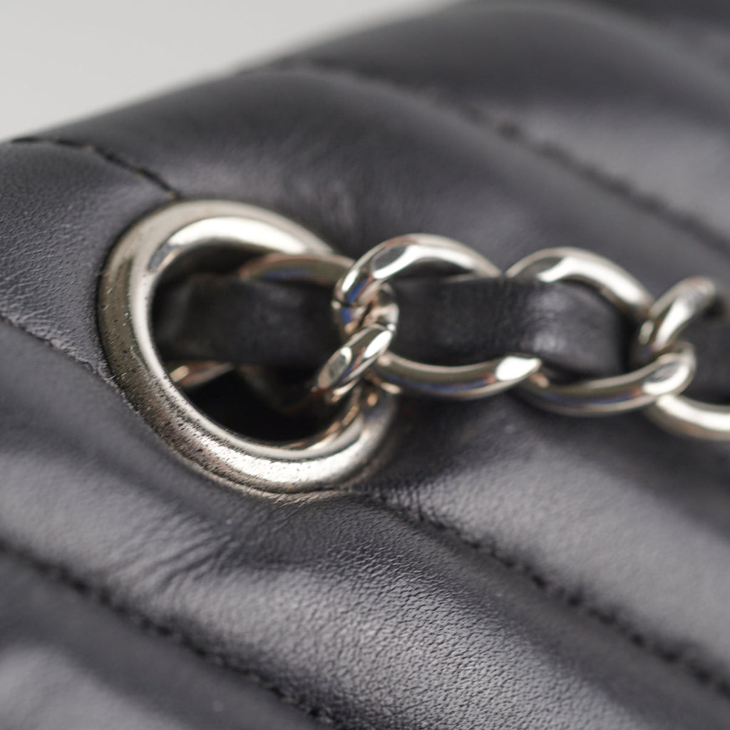 Chanel Chevron Large Urban Spirit Backpack Black