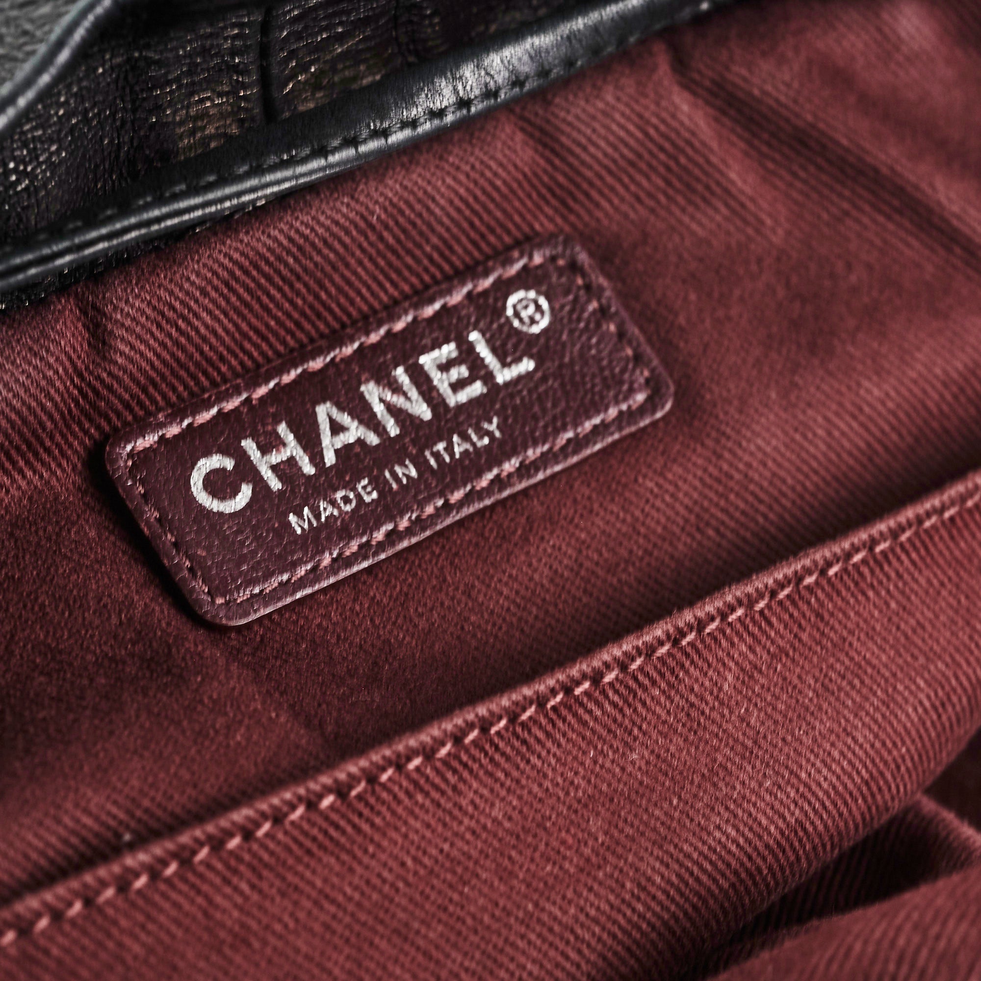 Chanel Black Distressed Calfskin Backpack
