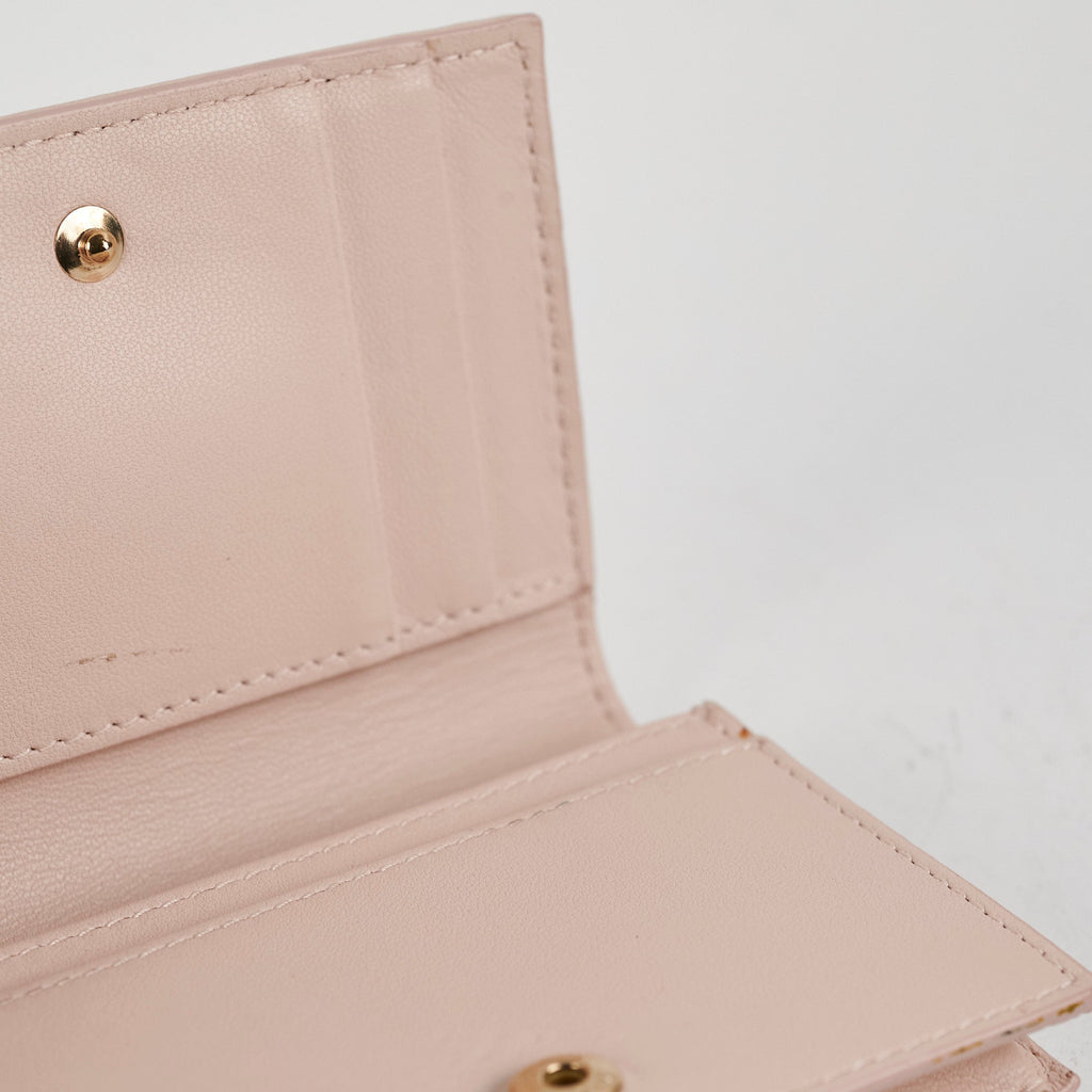 Christian Dior Cannage  Holder Pink Lambskin