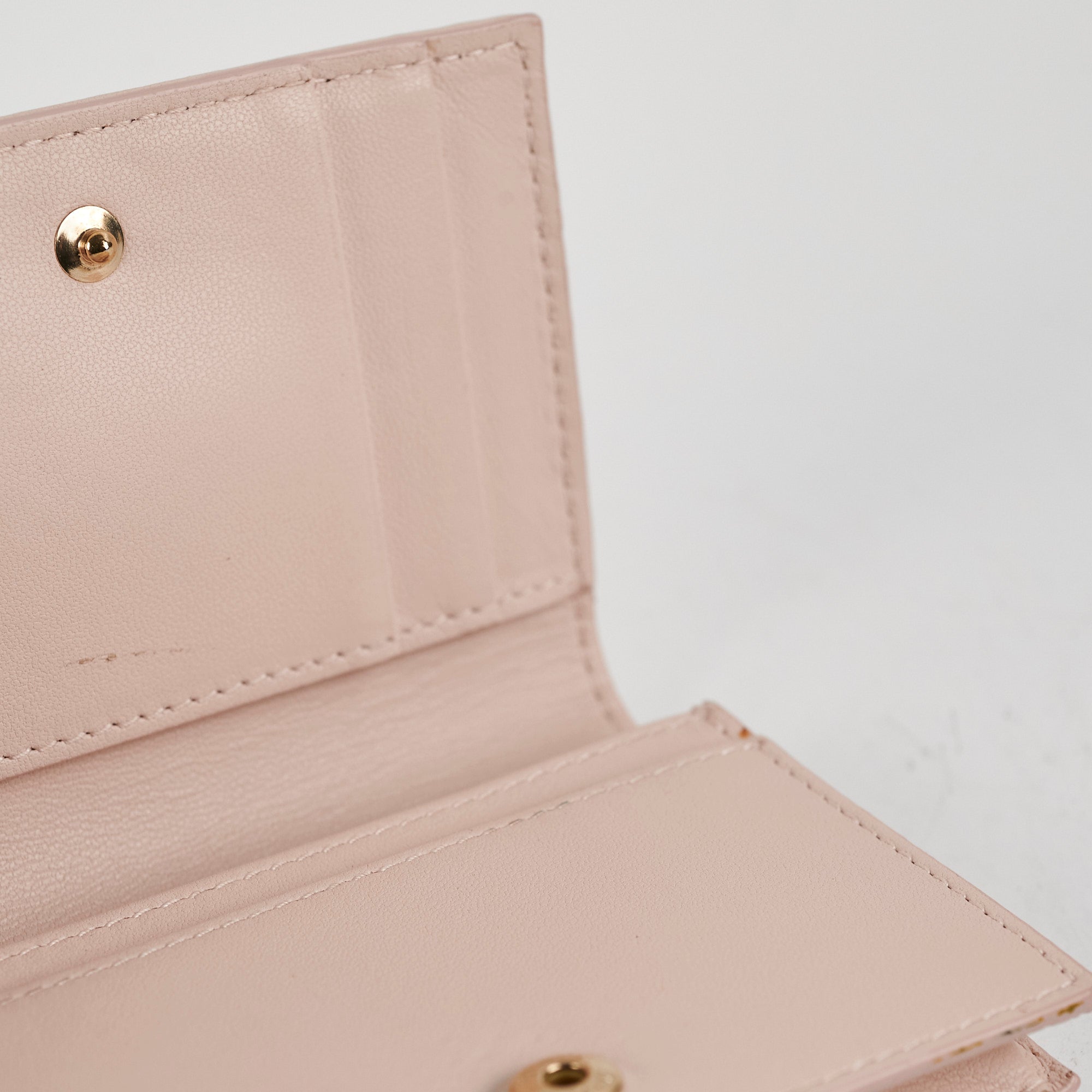 Christian Dior Cannage  Holder Pink Lambskin