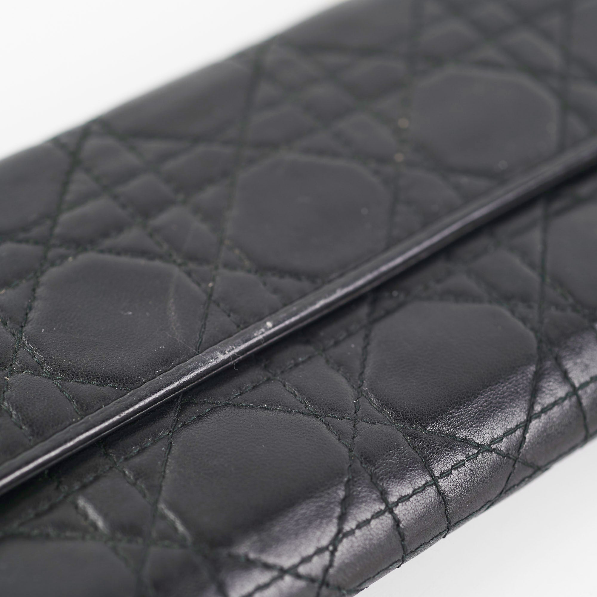Christian Dior Cluitch Wallet On Chain WOC Black