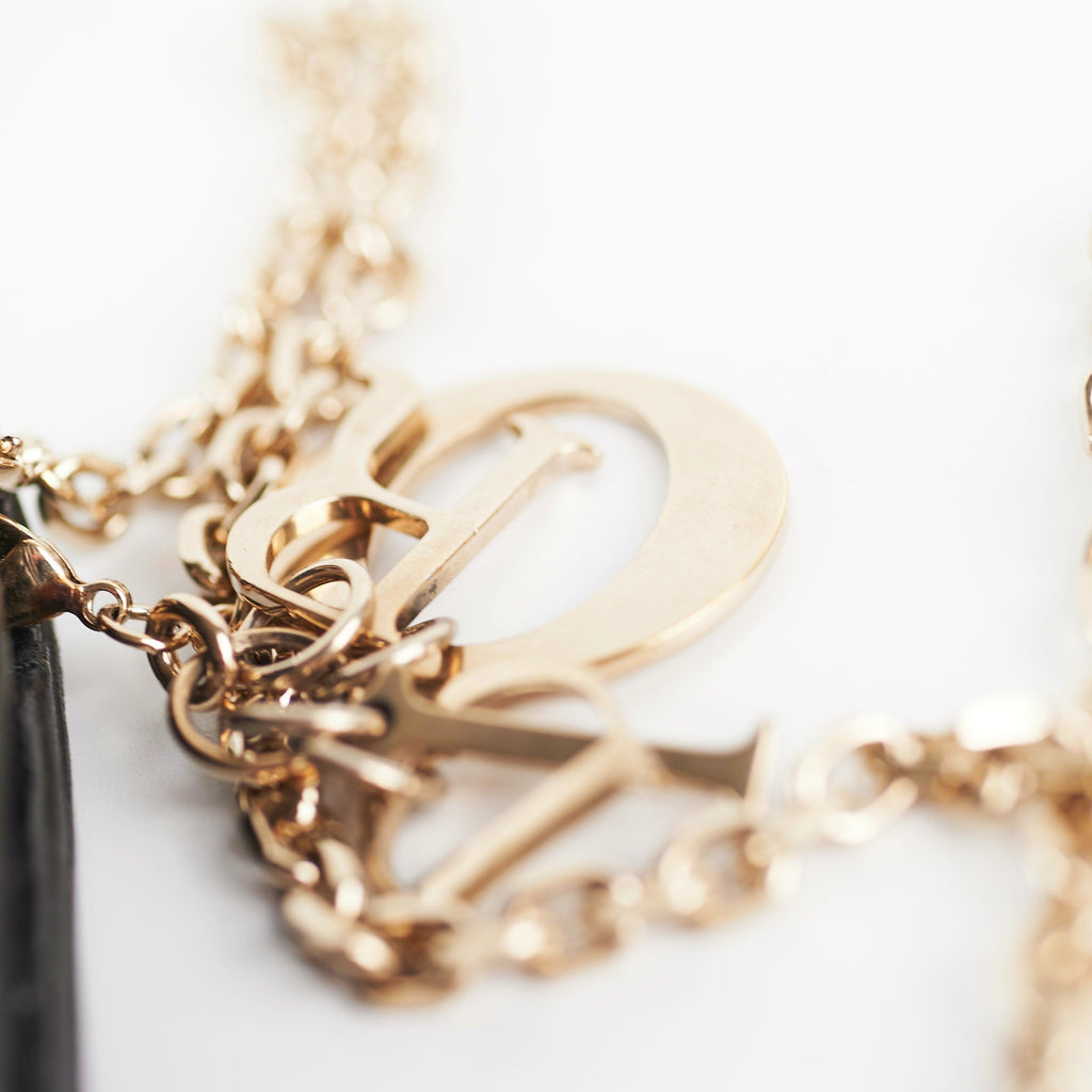 Christian Dior Cluitch Wallet On Chain WOC Black