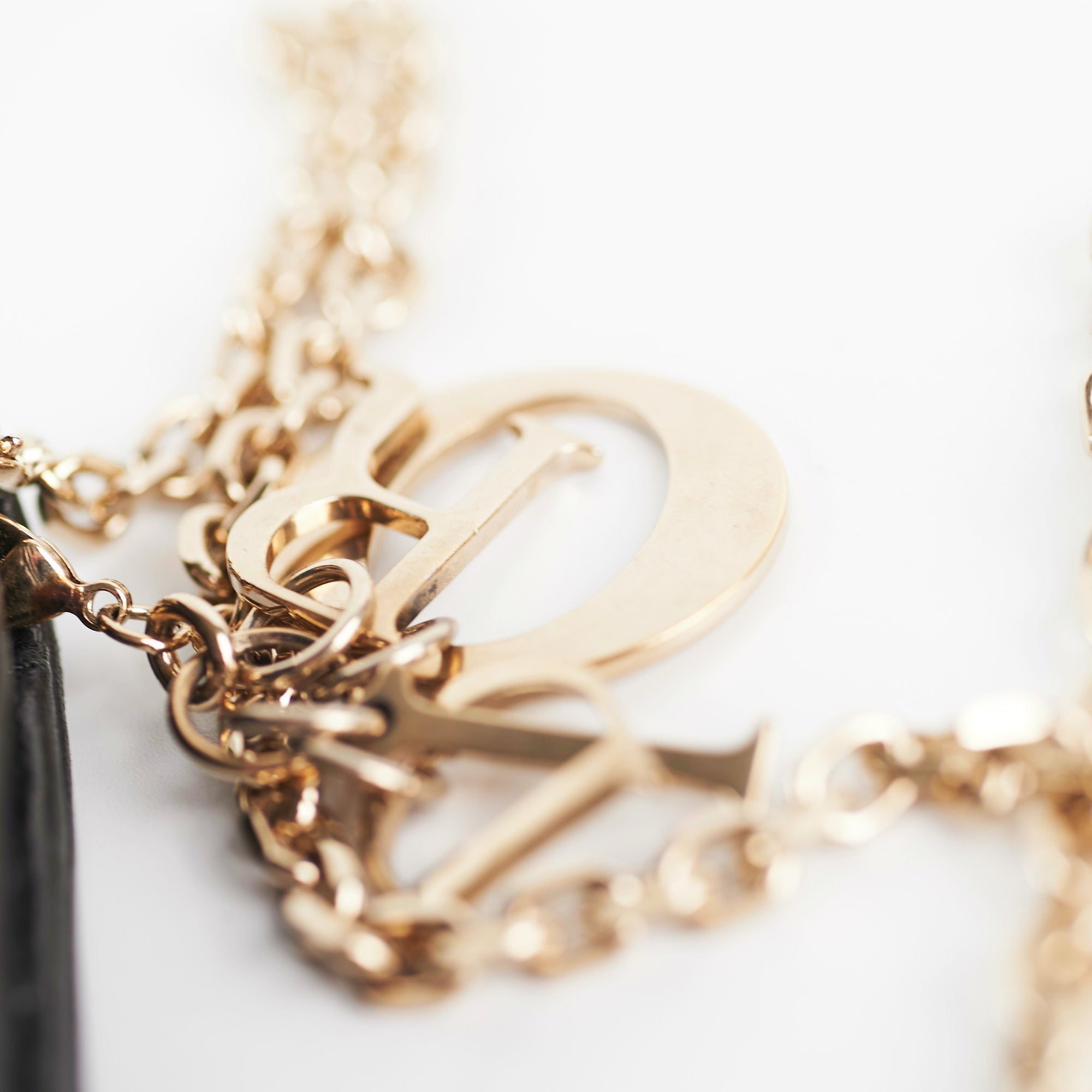 Christian Dior Cluitch Wallet On Chain WOC Black