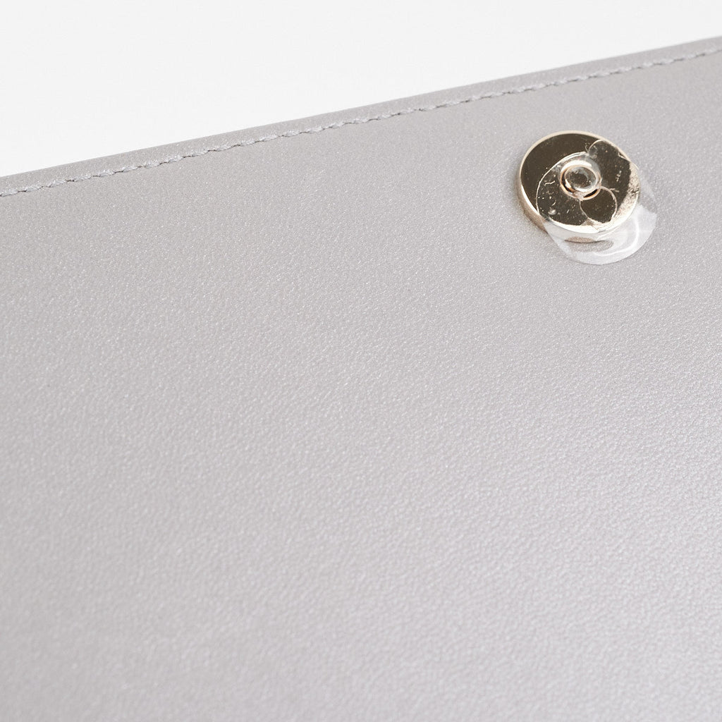 Dior Cannage Lambskin Silver Clutch