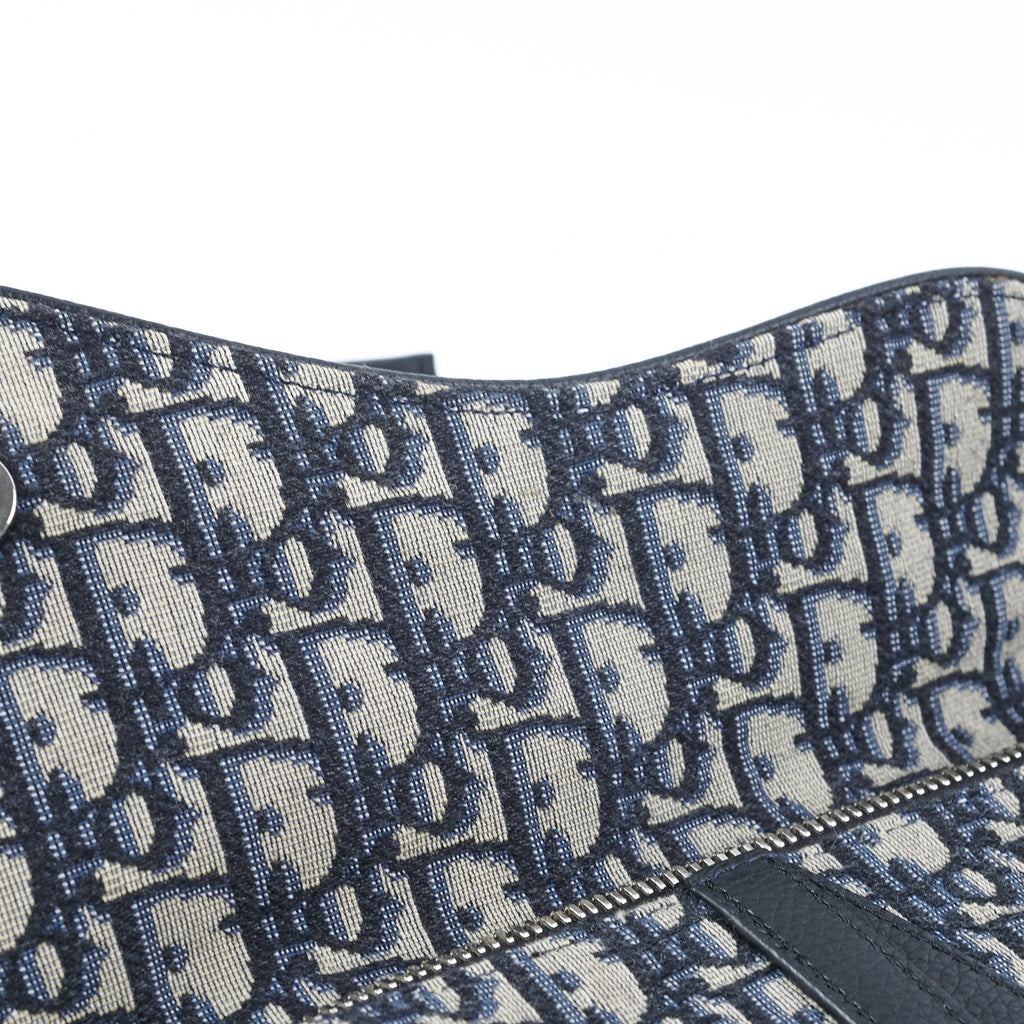 Dior Saddle Bag Beige and Black Oblique Jacquard