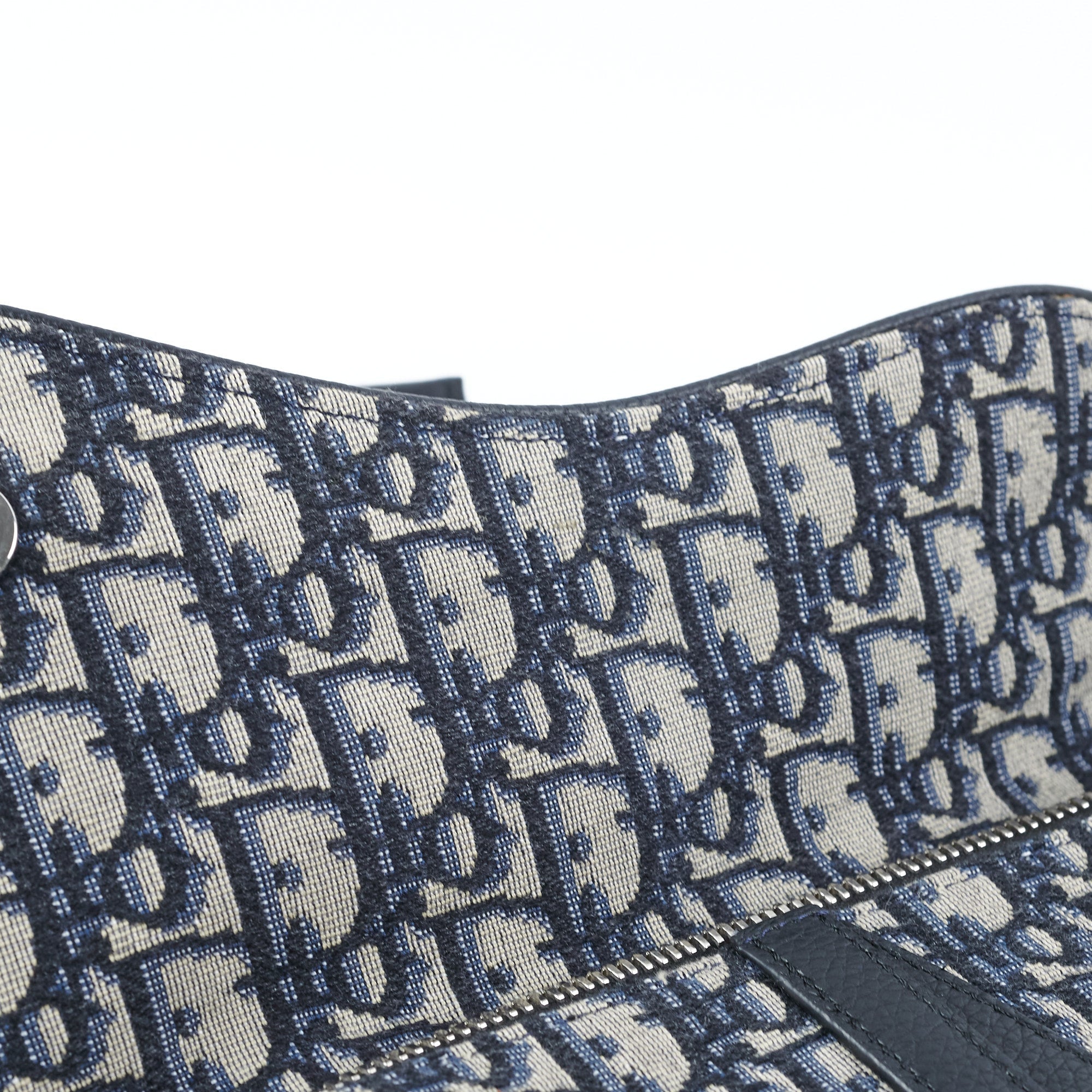 Dior Saddle Bag Beige and Black Oblique Jacquard
