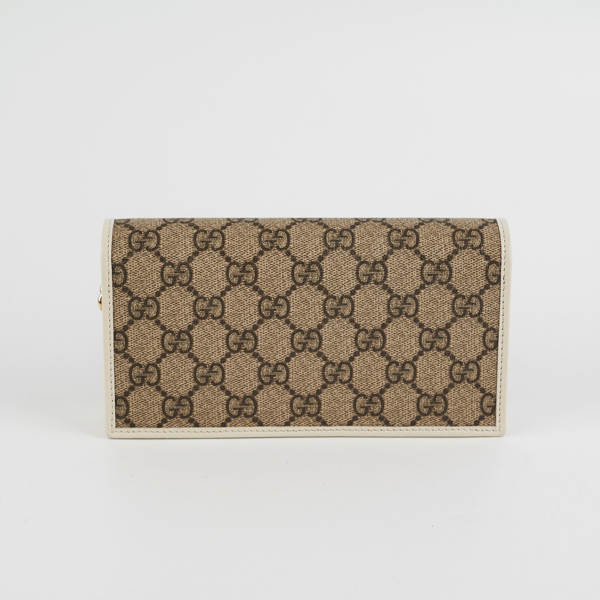 Gucci Horsebit 1955 White Wallet on Chain