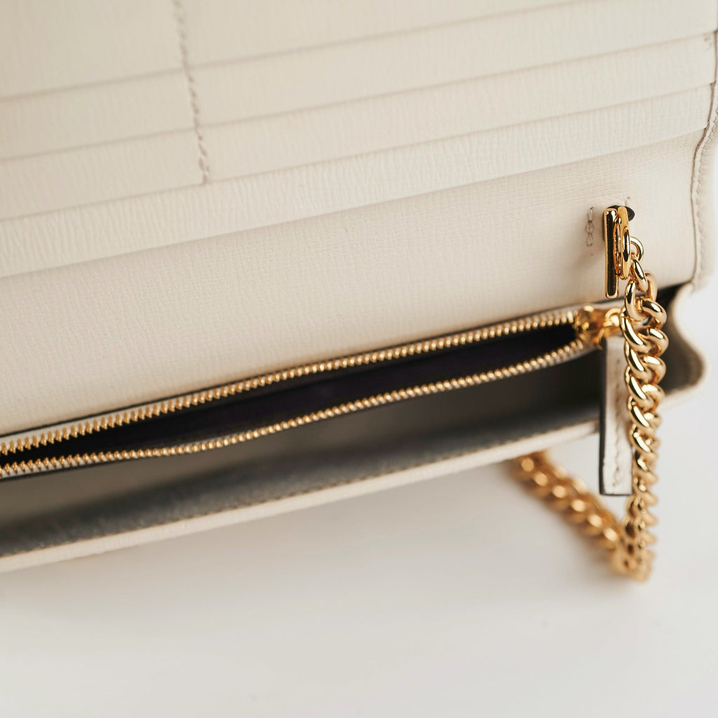 Gucci Horsebit 1955 White Wallet on Chain