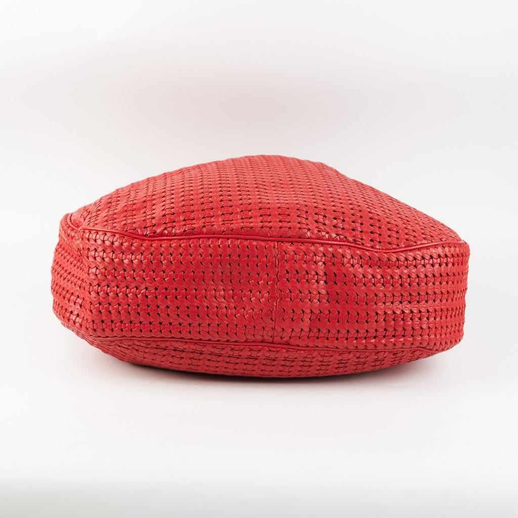 Dior Lady Dior Soft Shopper Tote Red