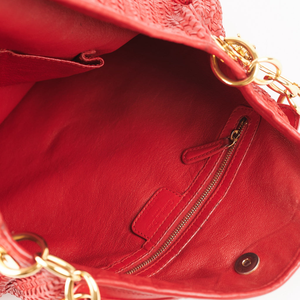 Dior Lady Dior Soft Shopper Tote Red