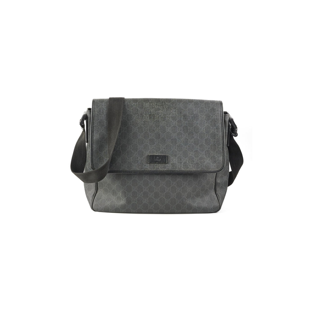 Gucci Mens Black Shoulder Monogram Bag