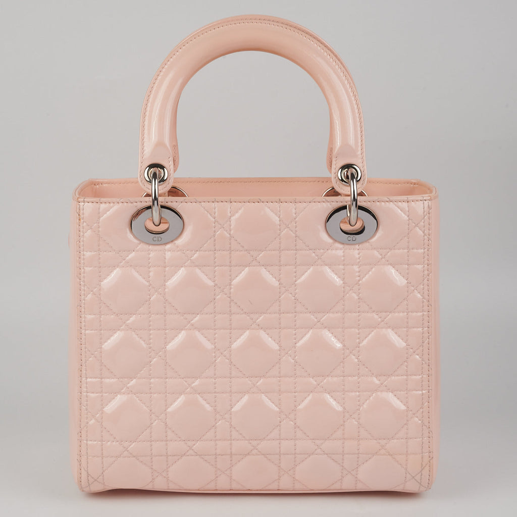 Dior Lady Dior Pink Patent Medium