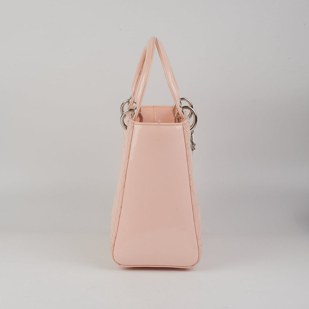 Dior Lady Dior Pink Patent Medium