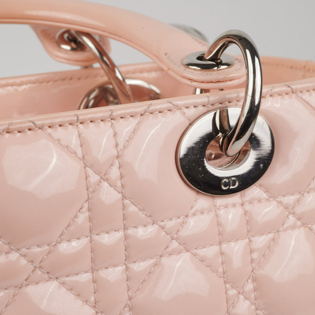 Dior Lady Dior Pink Patent Medium
