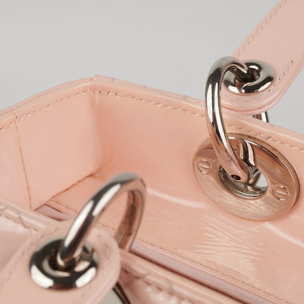 Dior Lady Dior Pink Patent Medium