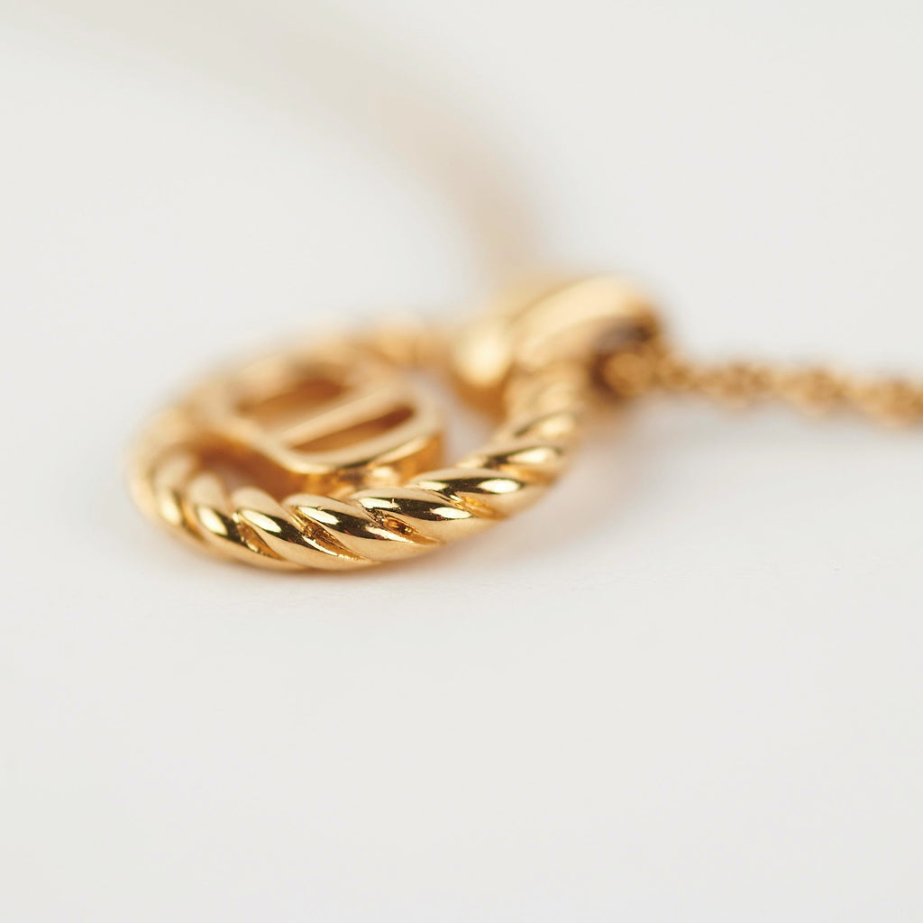 Chrisitan Dior Gold Logo Necklace Costume Jewellery