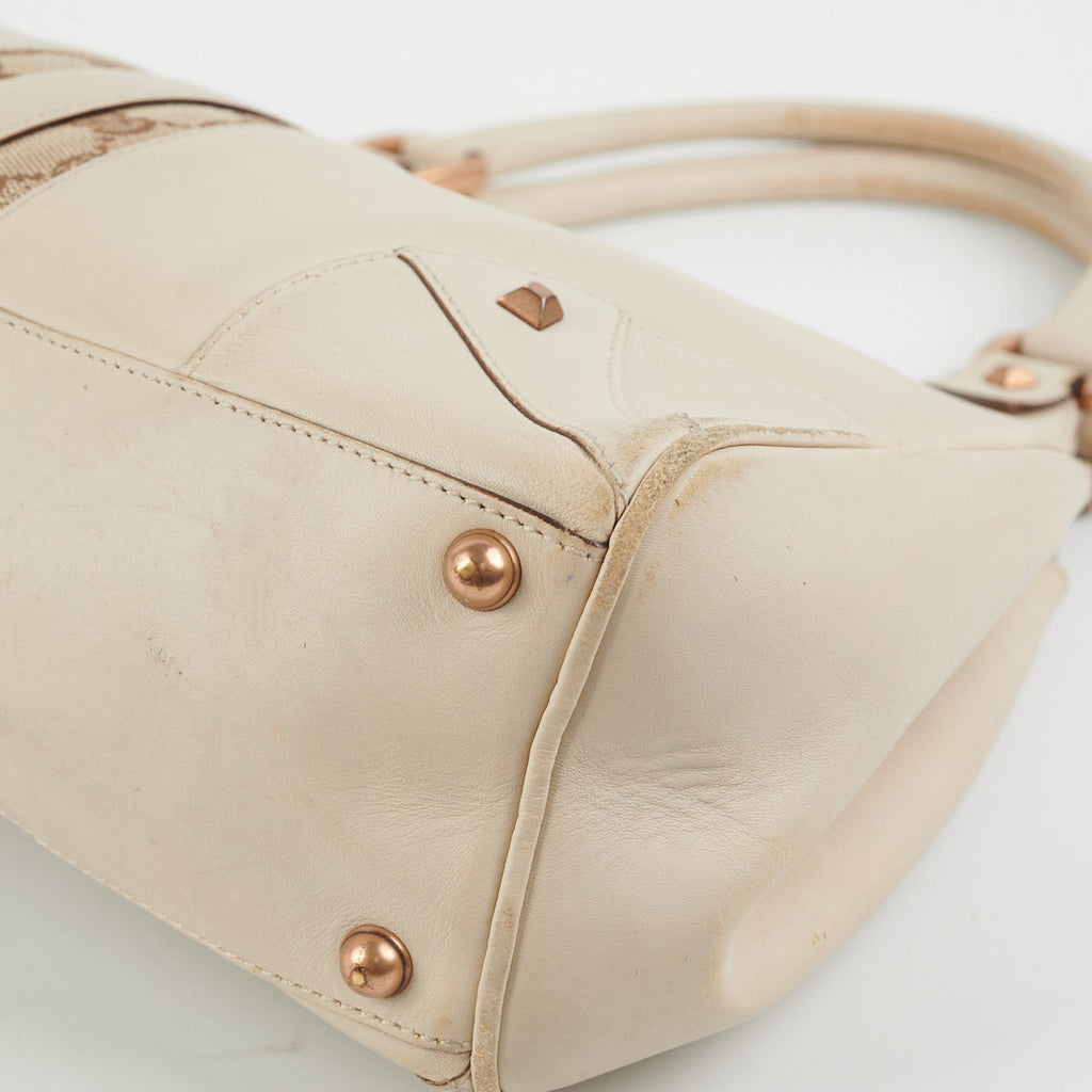 Gucci Cream Leather Shoulder Bag