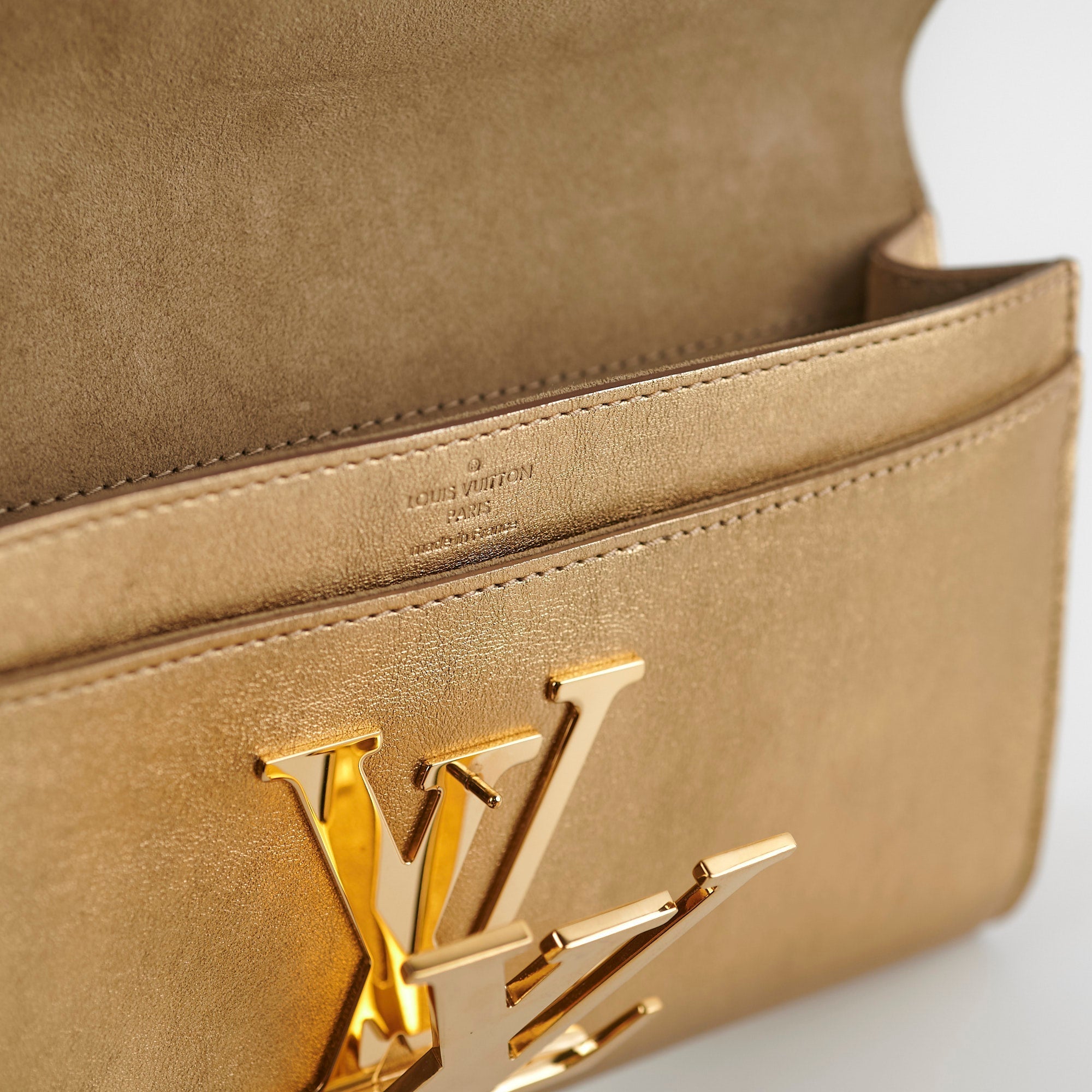 Louis Vuitton Louise Pochette Gold Clutch